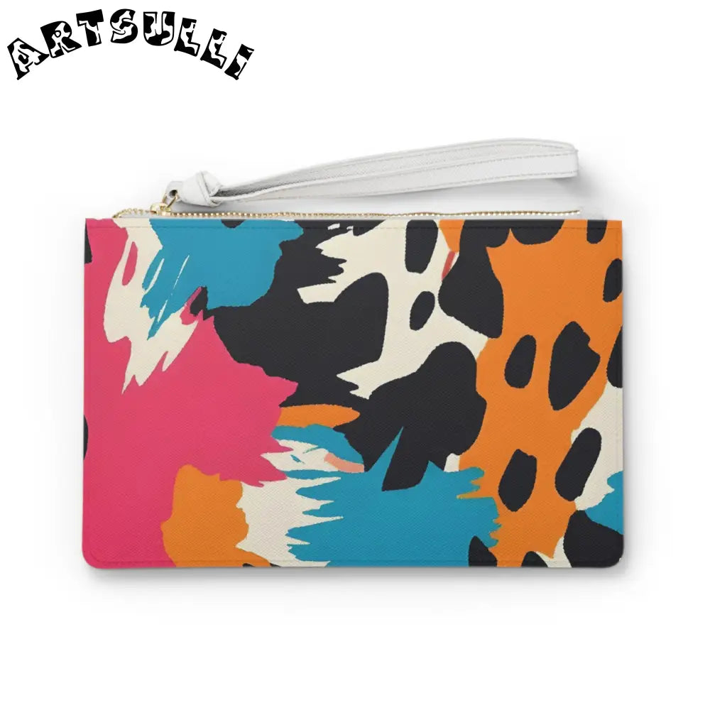 JAKKOUTTHEBXX Wild Brush Strokes x Animal Print Multi-Color Clutch