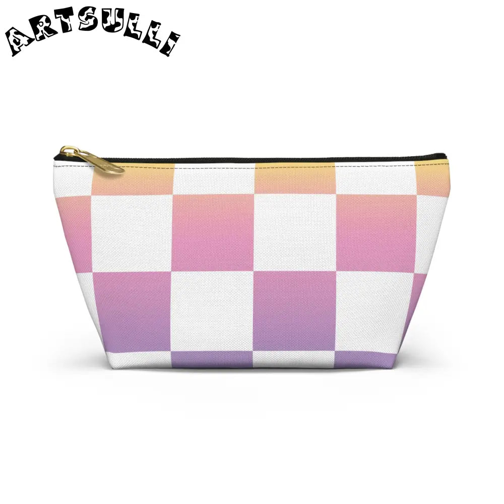 JAKKOUTTHEBXX Vaporwave Check Accessory Pouch w T-bottom