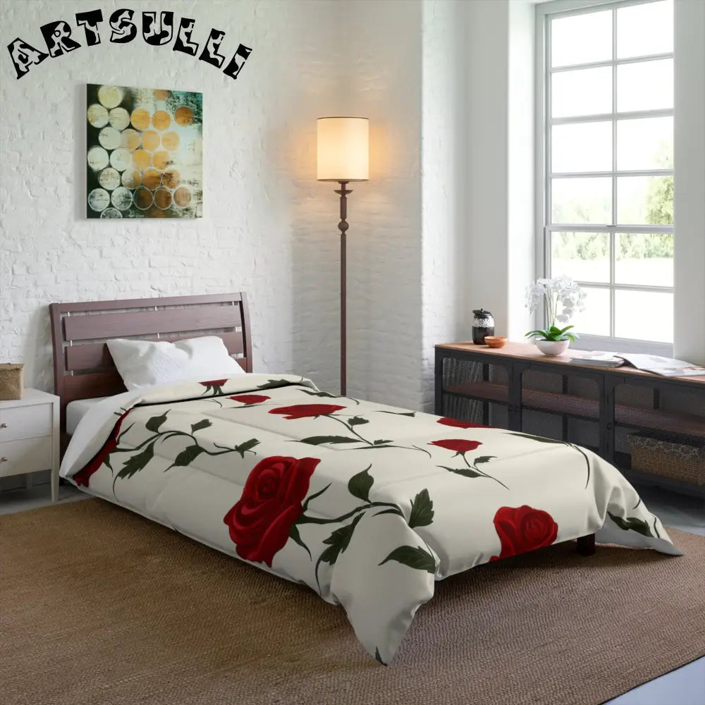 JAKKOUTTHEBXX Red Roses Comforter JAKKOUTTHEBXX Artsulli - Art