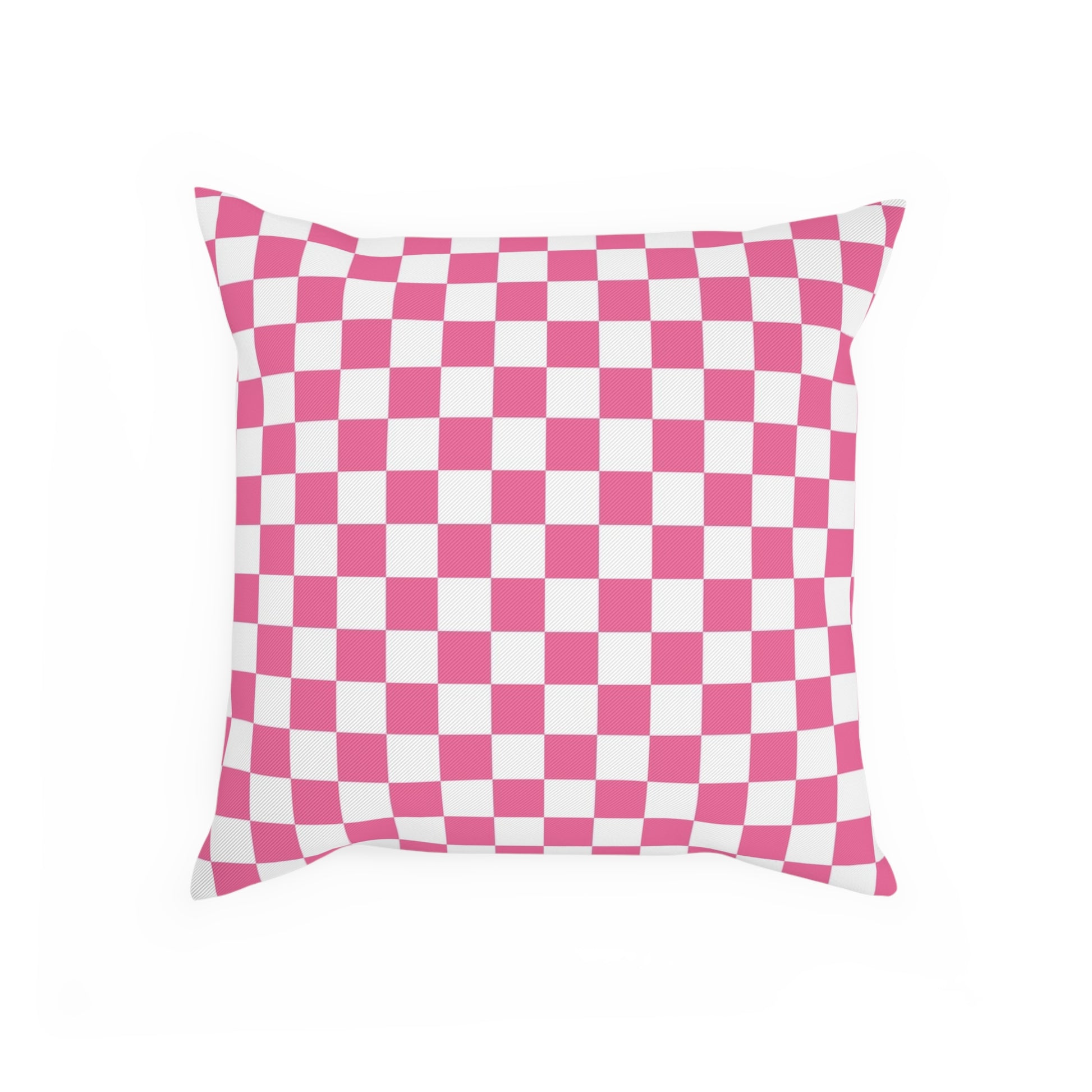 Yuyushiki Pink Check Cushion, Artsulli - Art is Long, Life is Short, Home Decor, , , , , , , 