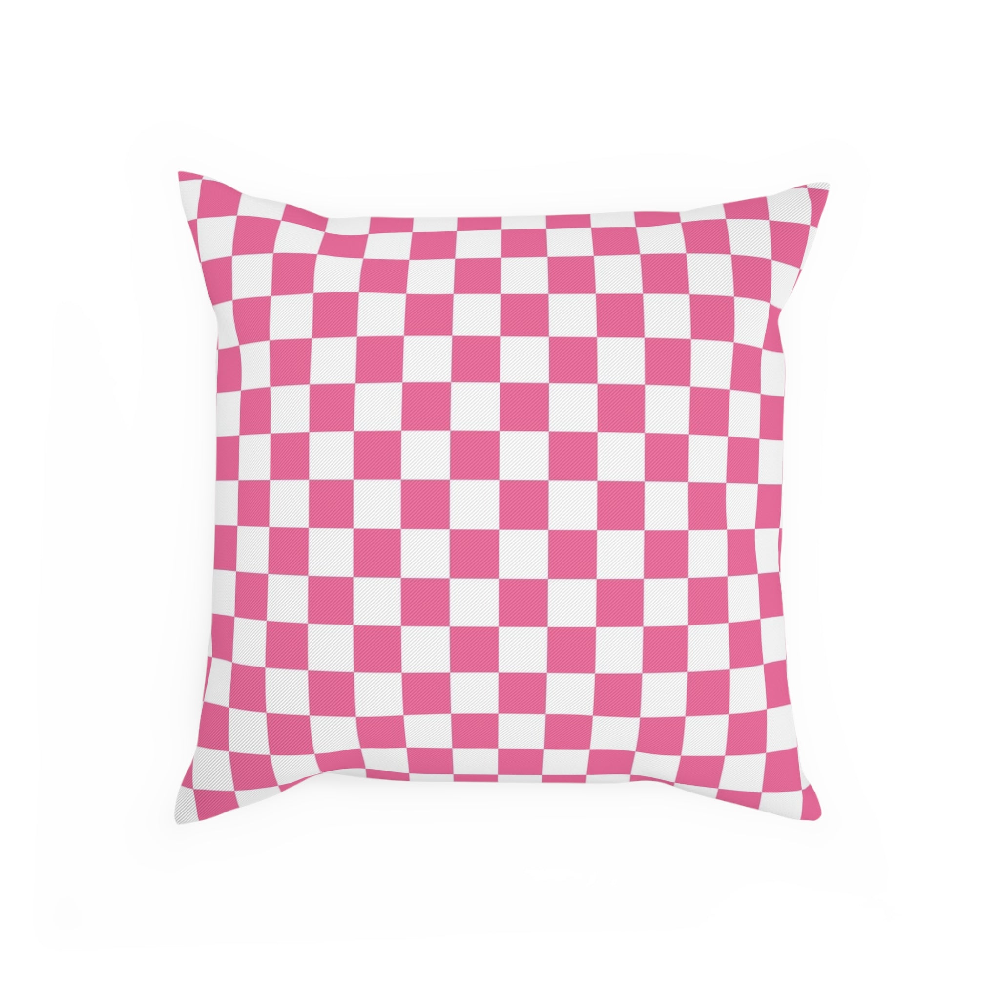 Yuyushiki Pink Check Cushion, Artsulli - Art is Long, Life is Short, Home Decor, , , , , , , 