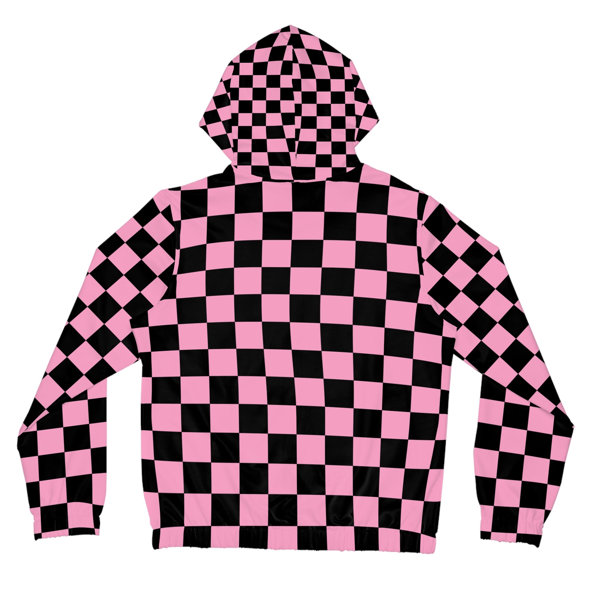 Checkerboard Black and Pink Women’s Full-Zip Hoodie (AOP), Artsulli - Art is Long, Life is Short, All Over Prints, , , , , , , 