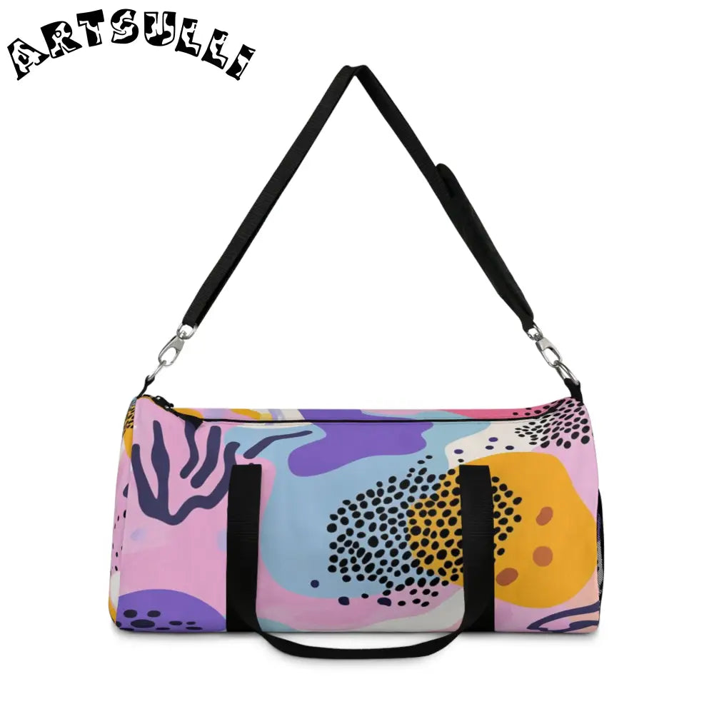 JAKKOUTTHEBXX Colorful Abstract Dots and Shapes II Duffel Bag