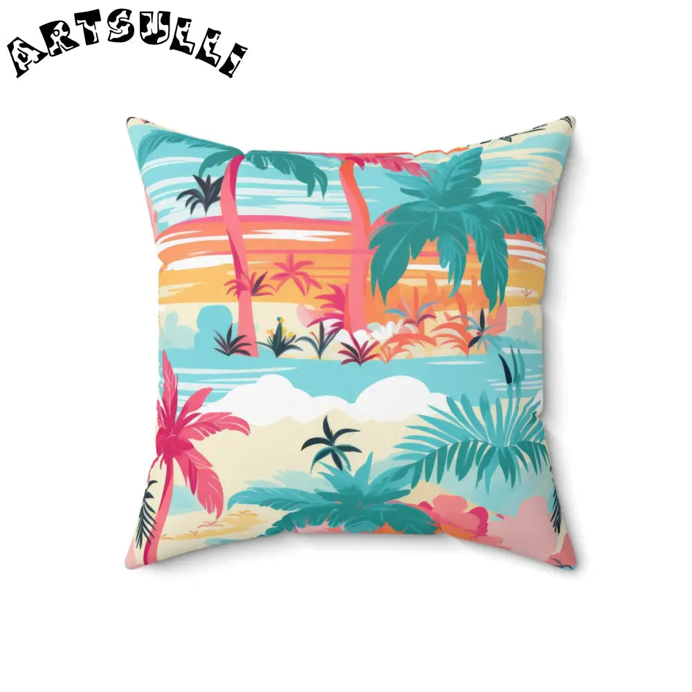 JAKKOUTTHEBXX Tropical Palm Beach Paradise Multi-Color Spun