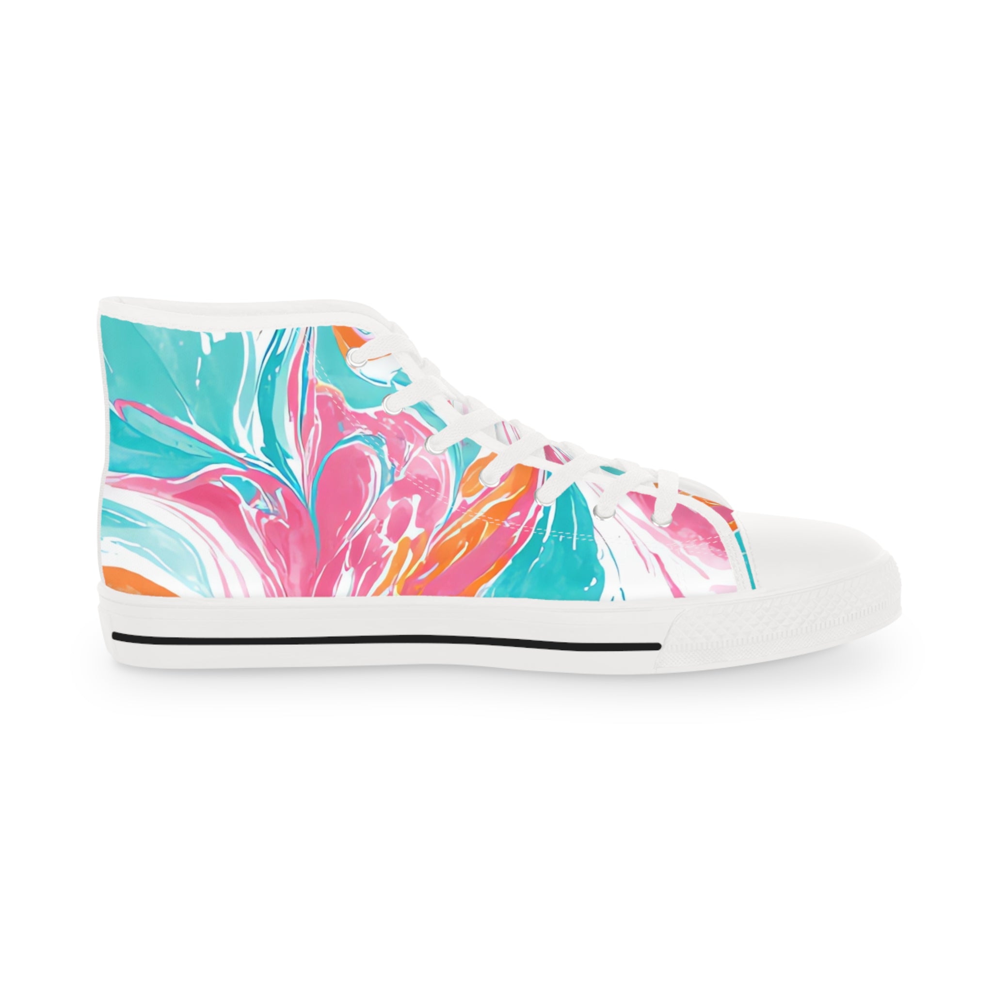 Liquid Pastel Spill II Multi-Color Men's High Top Sneakers, Artsulli - Art is Long, Life is Short, Shoes, , , , , , , 