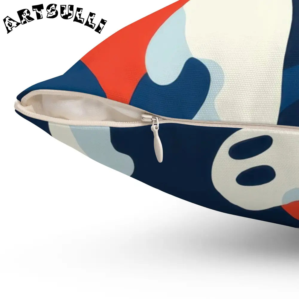 JAKKOUTTHEBXX Camo Ghosts Spun Polyester Square Pillow JAKKOUTTHEBXX