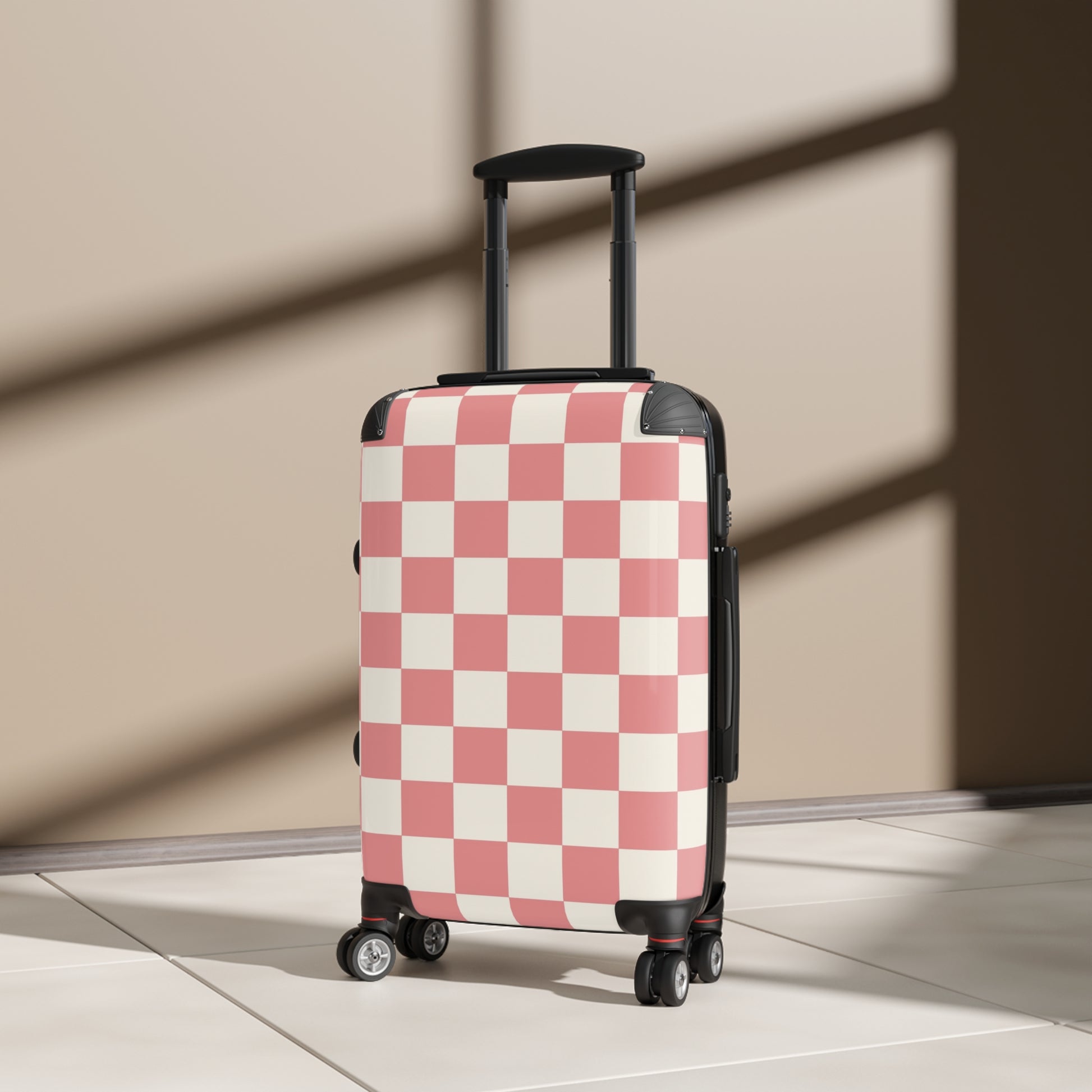 Retro Checkered Grassland Sprites Suitcase, Artsulli - Art is Long, Life is Short, Bags, , , , , , , 