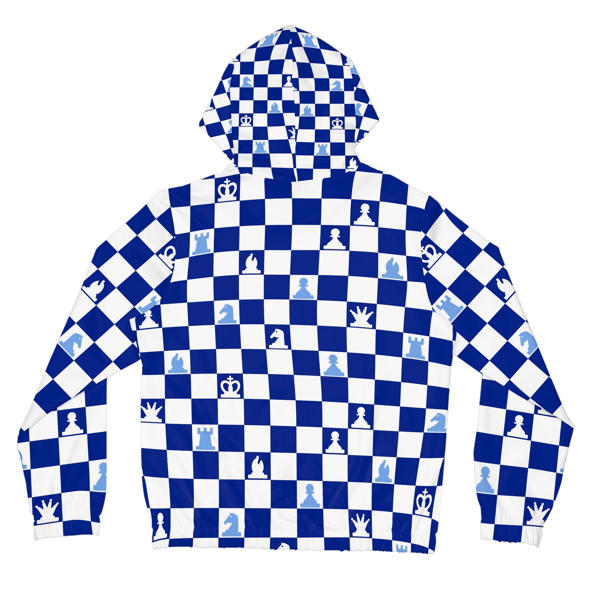 Chessboard Navy Blue Women’s Full-Zip Hoodie (AOP), Artsulli - Art is Long, Life is Short, All Over Prints, , , , , , , 