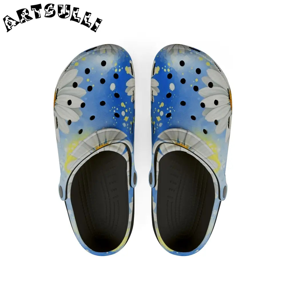 JAKKOUTTHEBXX Daisies EVA Foam Rubber Shoes (AOP) JAKKOUTTHEBXX