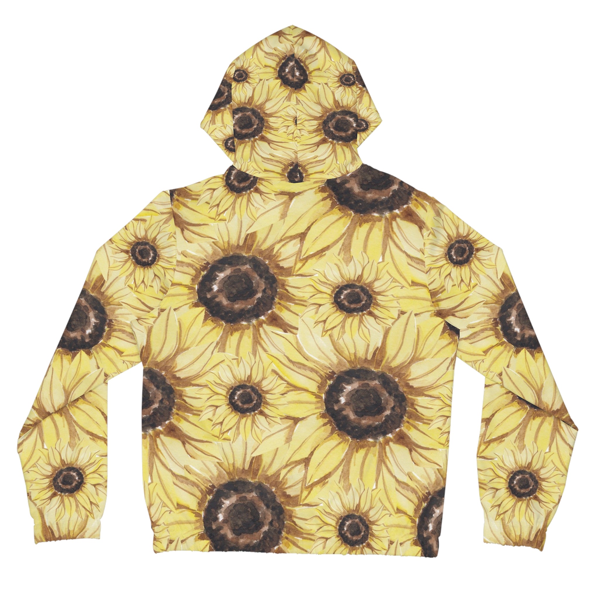 Retro Anime Sunflower Women’s Full-Zip Hoodie (AOP), Artsulli - Art is Long, Life is Short, All Over Prints, , , , , , , 