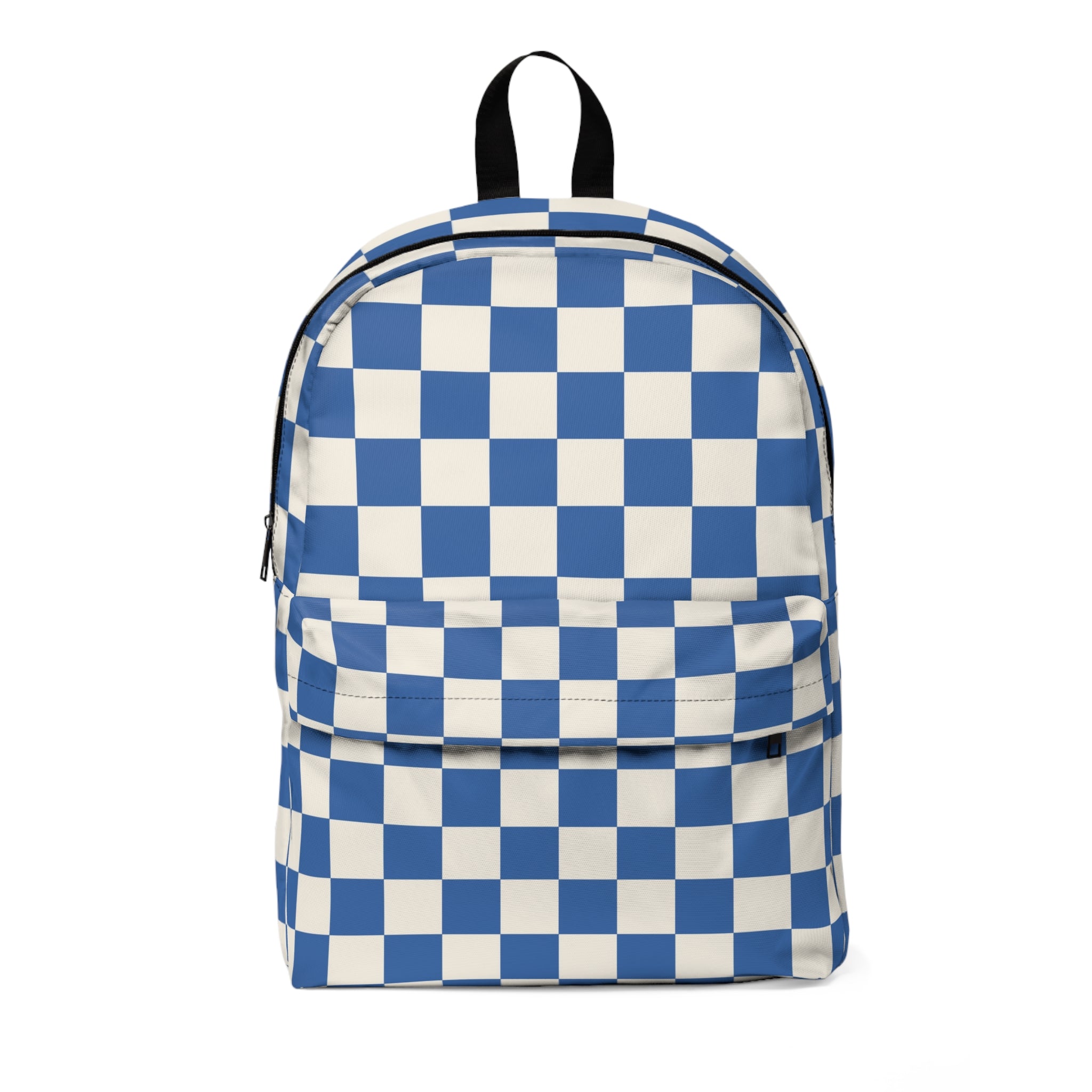 Checkerboard Blue Unisex Classic Backpack, Artsulli - Art is Long, Life is Short, Bags, Size, One size, , , , , 32229562720508111848