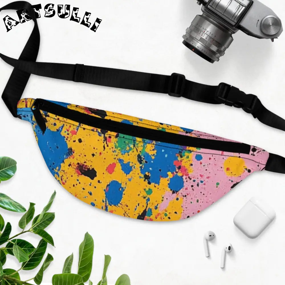 JAKKOUTTHEBXX The Colors Of Paint Splatter Fanny Pack JAKKOUTTHEBXX