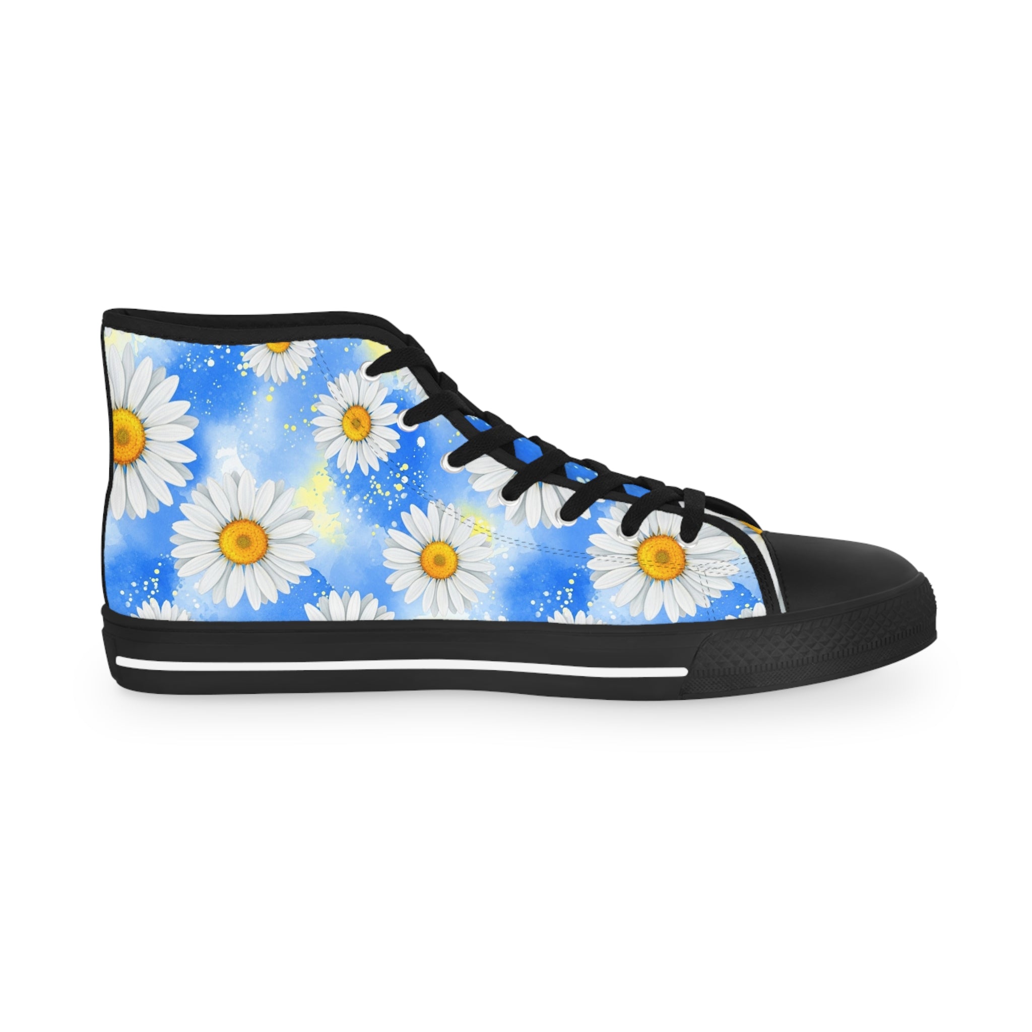 Daisies II Men's High Top Sneakers, Artsulli - Art is Long, Life is Short, Shoes, , , , , , , 