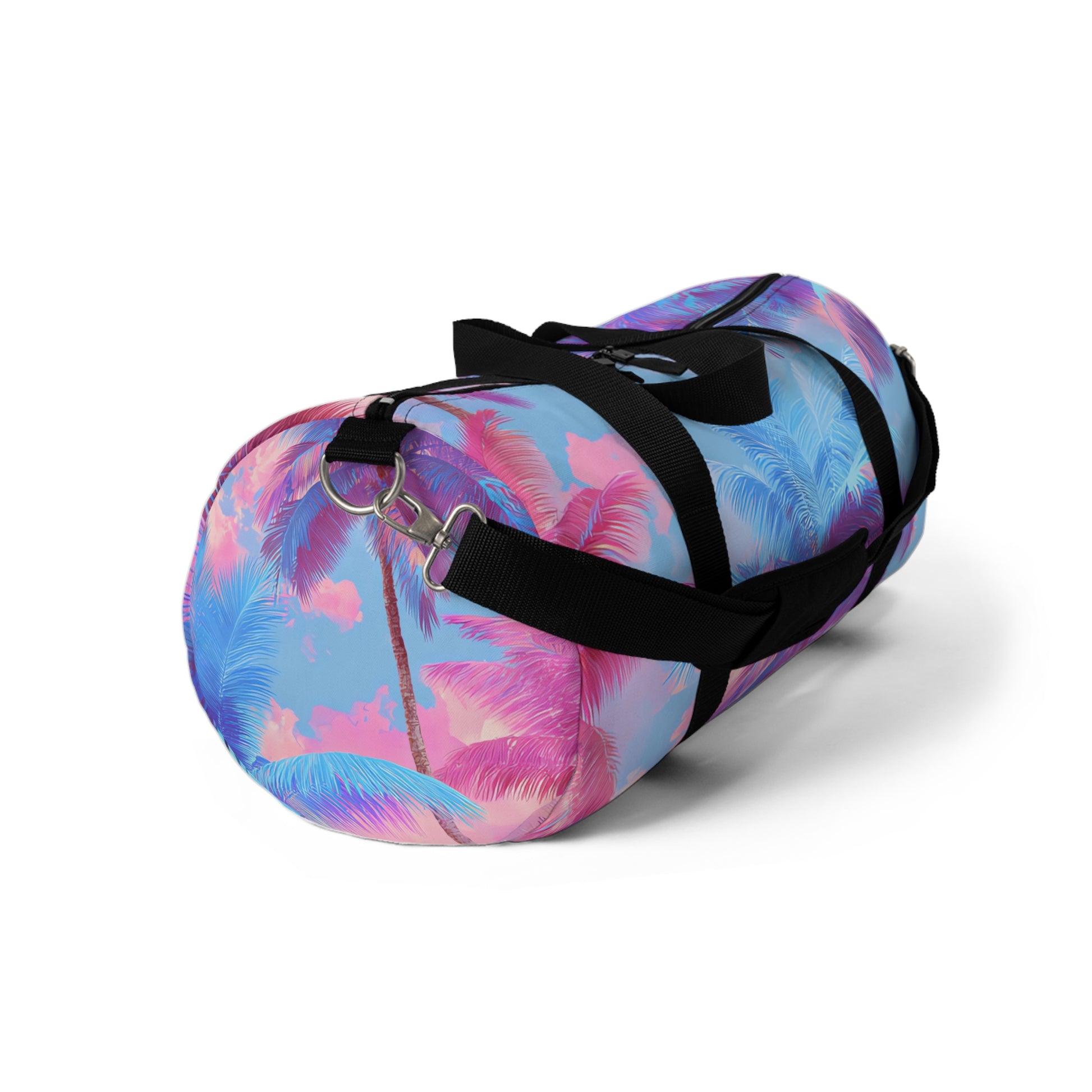 Ethereal Pastel Palms II Blue and Pink Duffel Bag, Artsulli - Art is Long, Life is Short, Bags, , , , , , , 