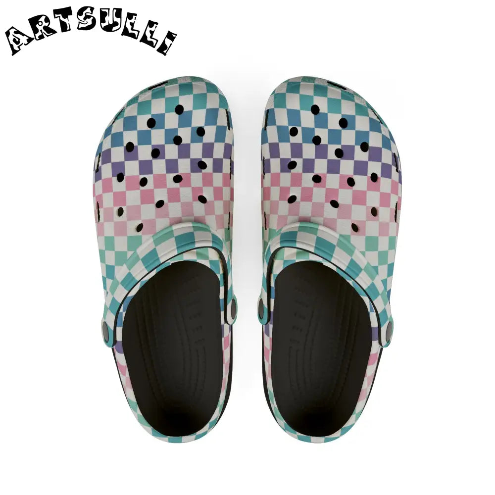 JAKKOUTTHEBXX Vaporwave Rainbow Checkerboard Multi-Color EVA Foam