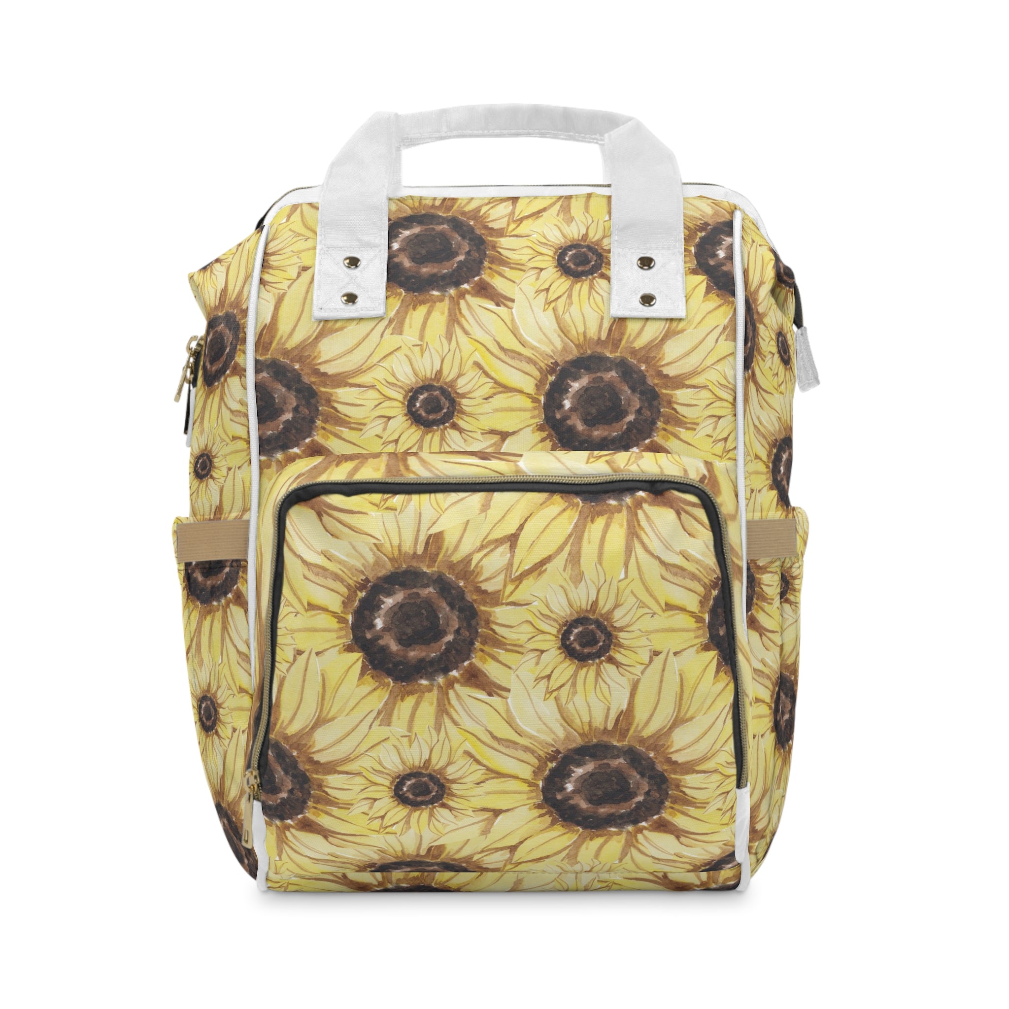 Retro Anime Sunflower Multifunctional Diaper Backpack, Artsulli - Art is Long, Life is Short, Bags, Size, 15.0" × 10.8" × 6.7'', , , , , 22833483211546041783