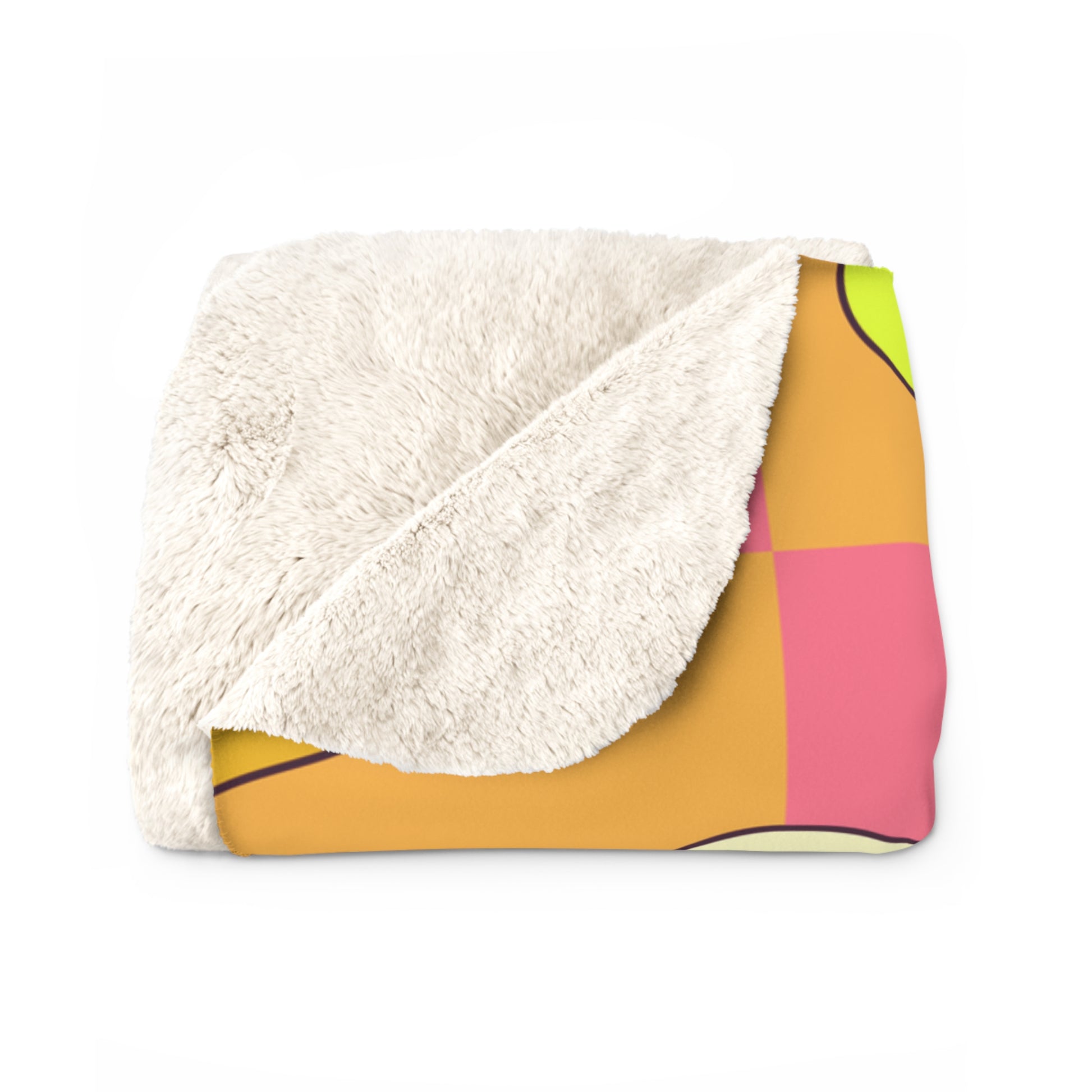 Trippy Sour Face Rave Sherpa Fleece Blanket, Artsulli - Art is Long, Life is Short, Home Decor, , , , , , , 