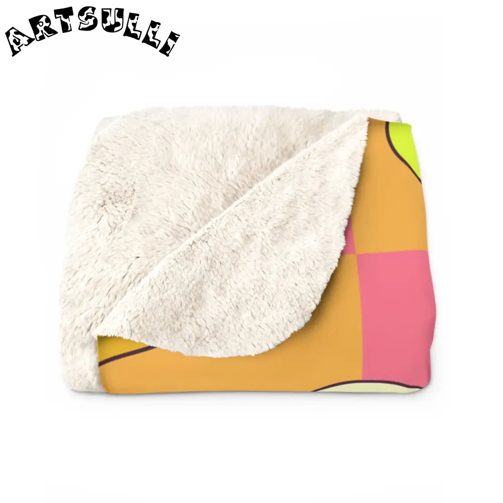 JAKKOUTTHEBXX Trippy Sour Face Rave Sherpa Fleece Blanket