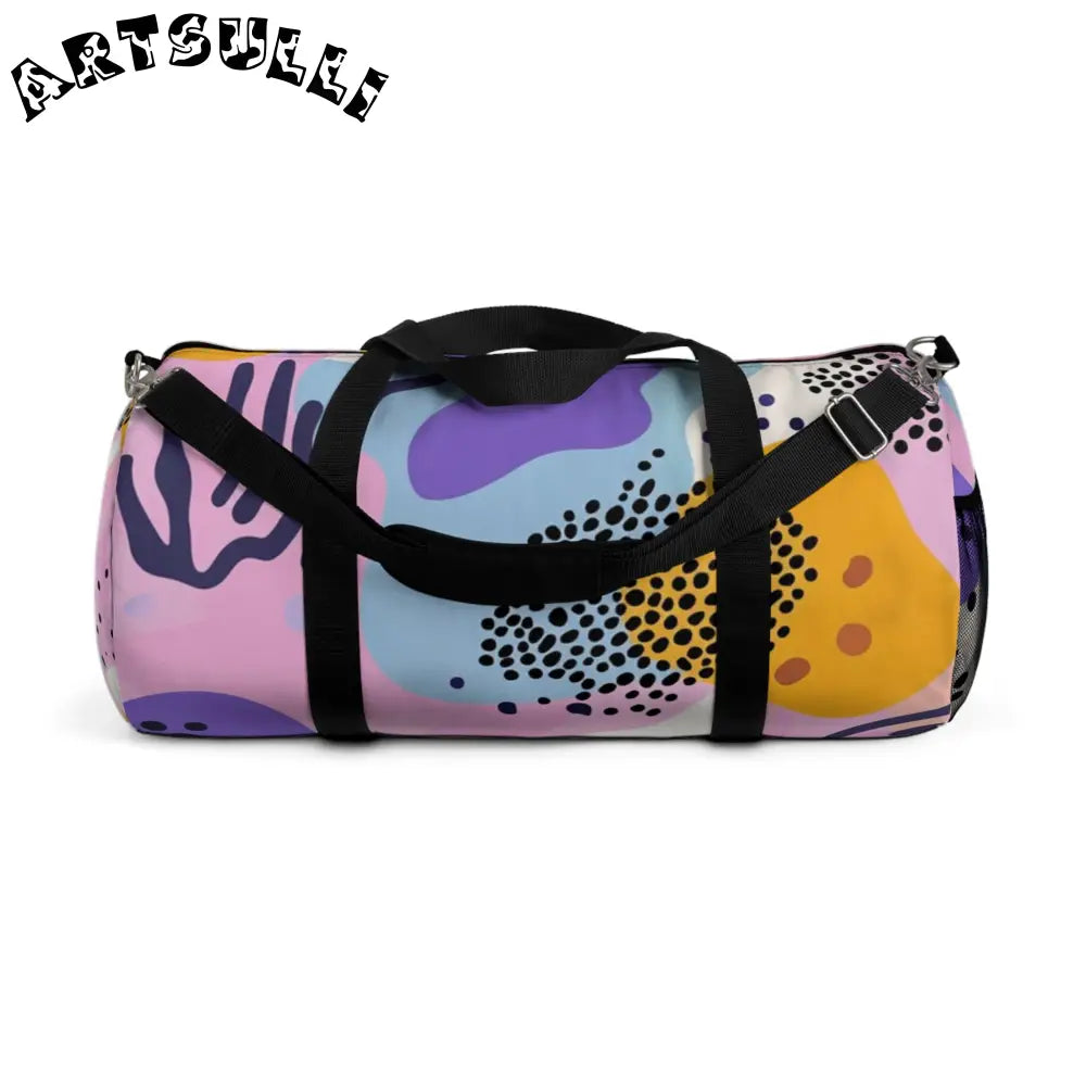 JAKKOUTTHEBXX Colorful Abstract Dots and Shapes II Duffel Bag