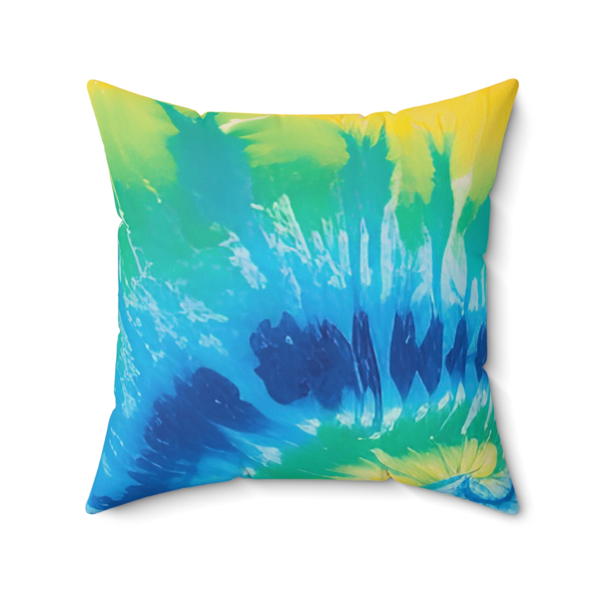 Tie Dye Spun Polyester Square Pillow, Artsulli - Art is Long, Life is Short, Home Decor, Size, 20" × 20", , , , , 24496235210945599782