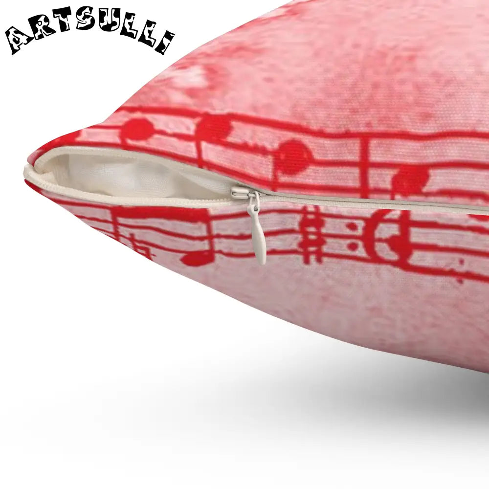 JAKKOUTTHEBXX Pink Musical Note Double Sided Pillow 2025