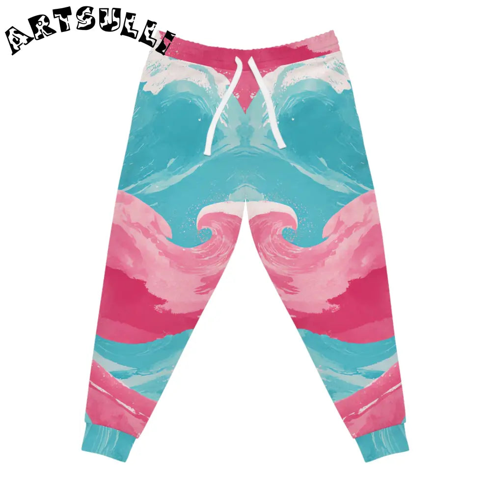 JAKKOUTTHEBXX The Great Pastelwave Pink and Blue Athletic Joggers