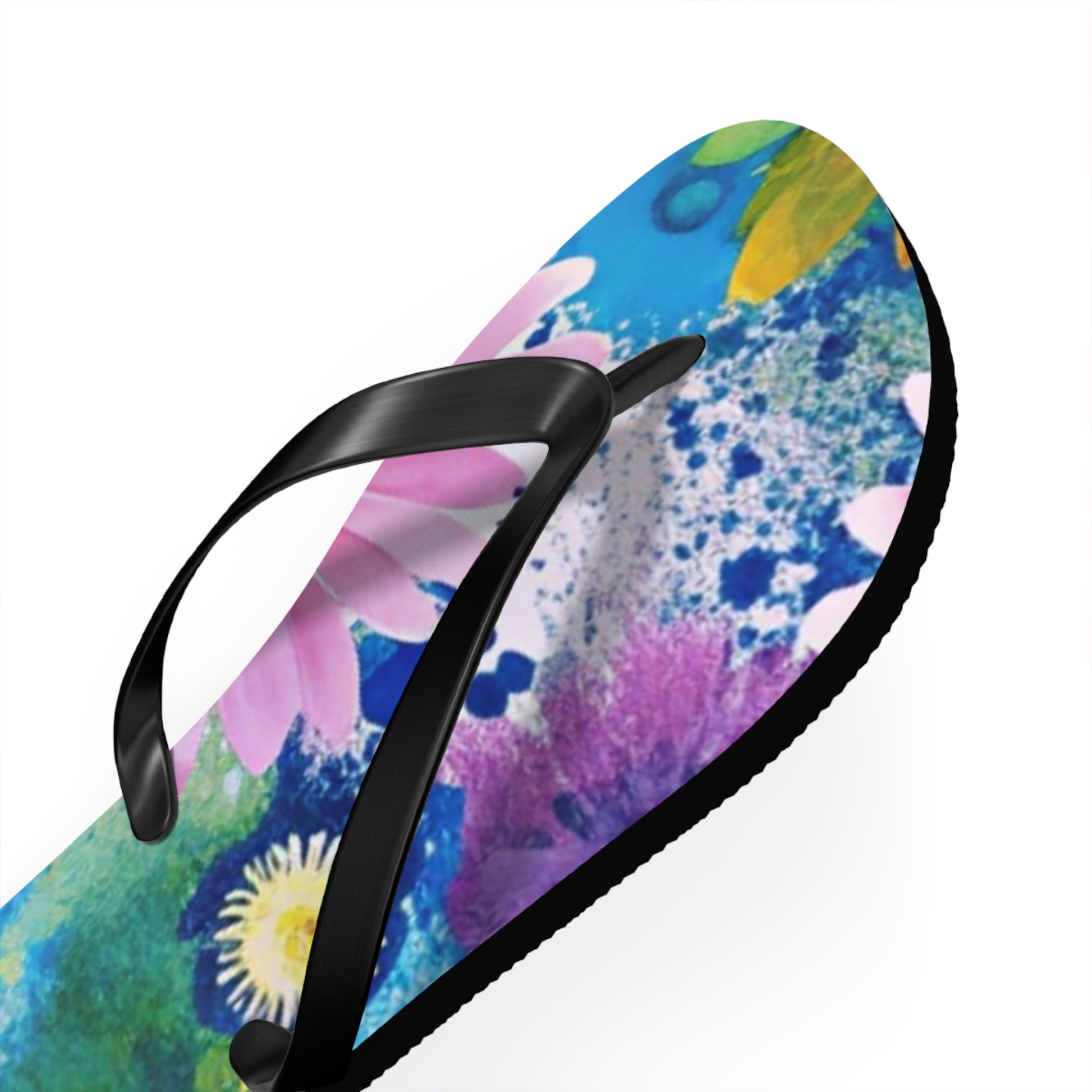 Magical Flower Explosion Multi-Color Flip Flops, Artsulli - Art is Long, Life is Short, Shoes, , , , , , , 