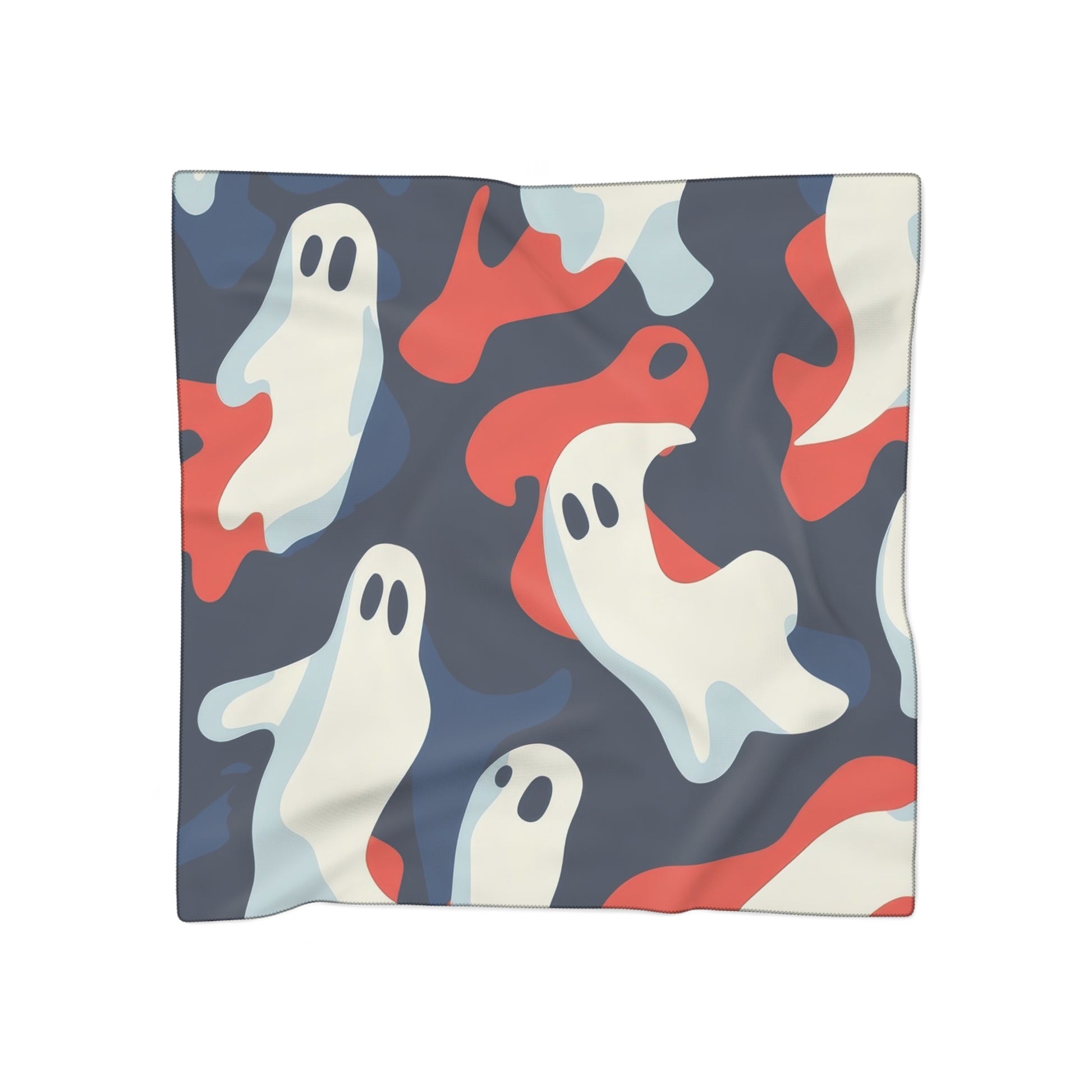Camo Ghosts Poly Scarf, Artsulli - Art is Long, Life is Short, Accessories, Color, Poly chiffon, Size, 50" × 50", , , 15575594508628