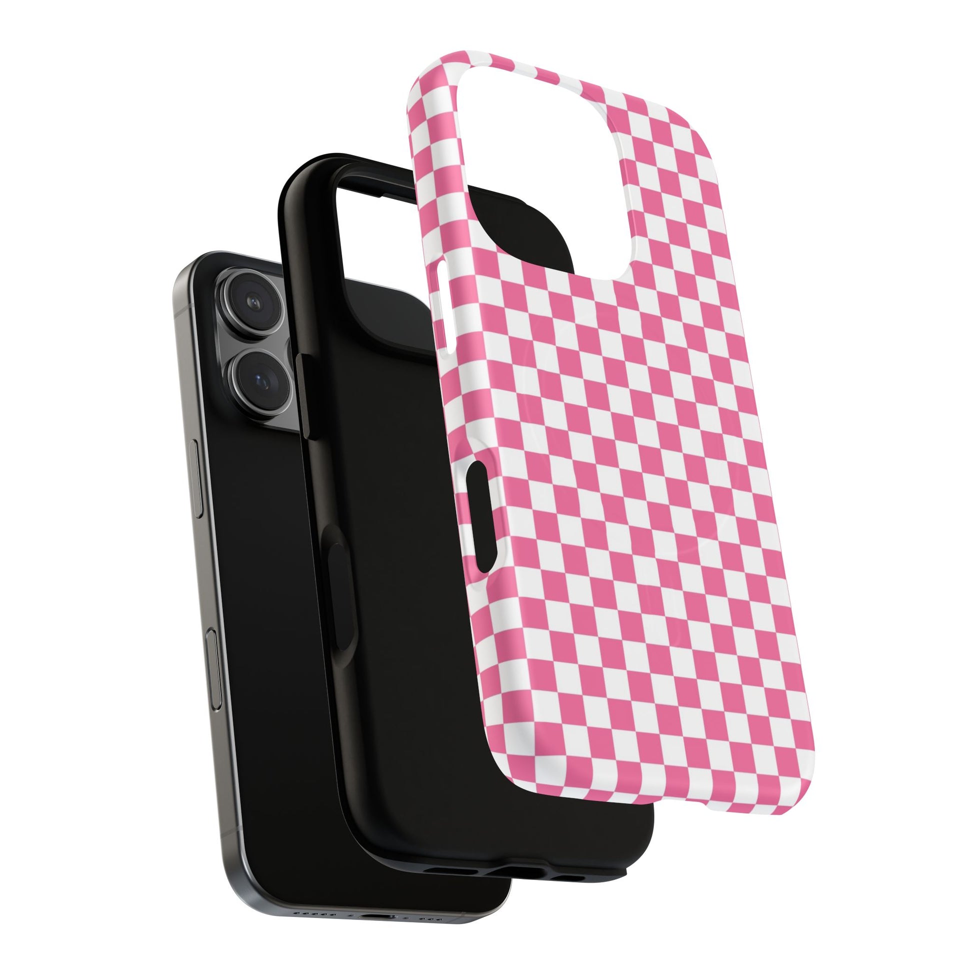 Yuyushiki Pink Check Tough Magnetic Cases, Artsulli - Art is Long, Life is Short, Phone Case, , , , , , , 
