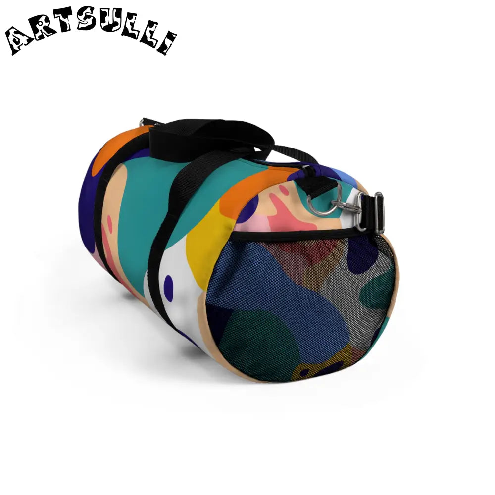 JAKKOUTTHEBXX Colorful Abstract Shapes Duffel Bag JAKKOUTTHEBXX