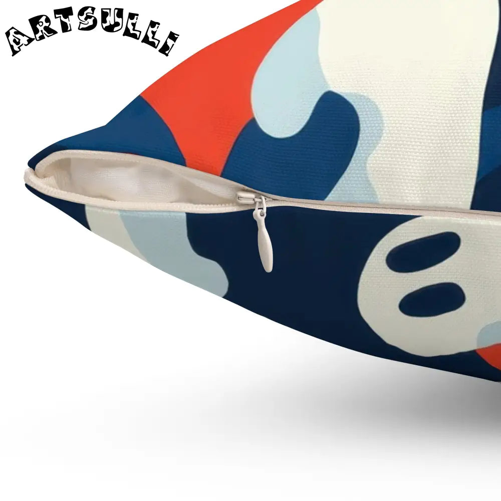 JAKKOUTTHEBXX Camo Ghosts Spun Polyester Square Pillow JAKKOUTTHEBXX