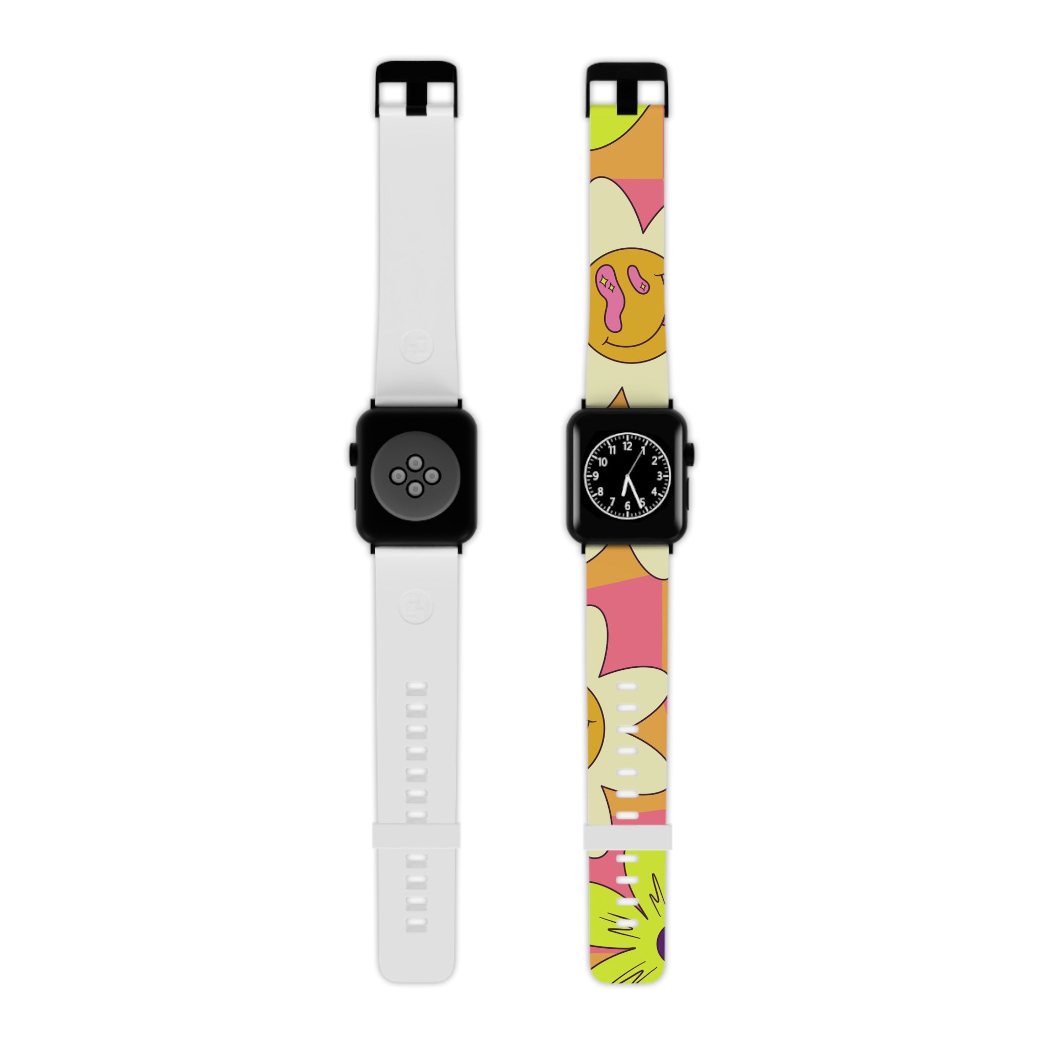 Trippy Sour Face Rave Watch Band for Apple Watch, Artsulli - Art is Long, Life is Short, Accessories, Size, 8'' × 0.75'' / 38 - 40 mm, Color, Black, , , 13971356878220
