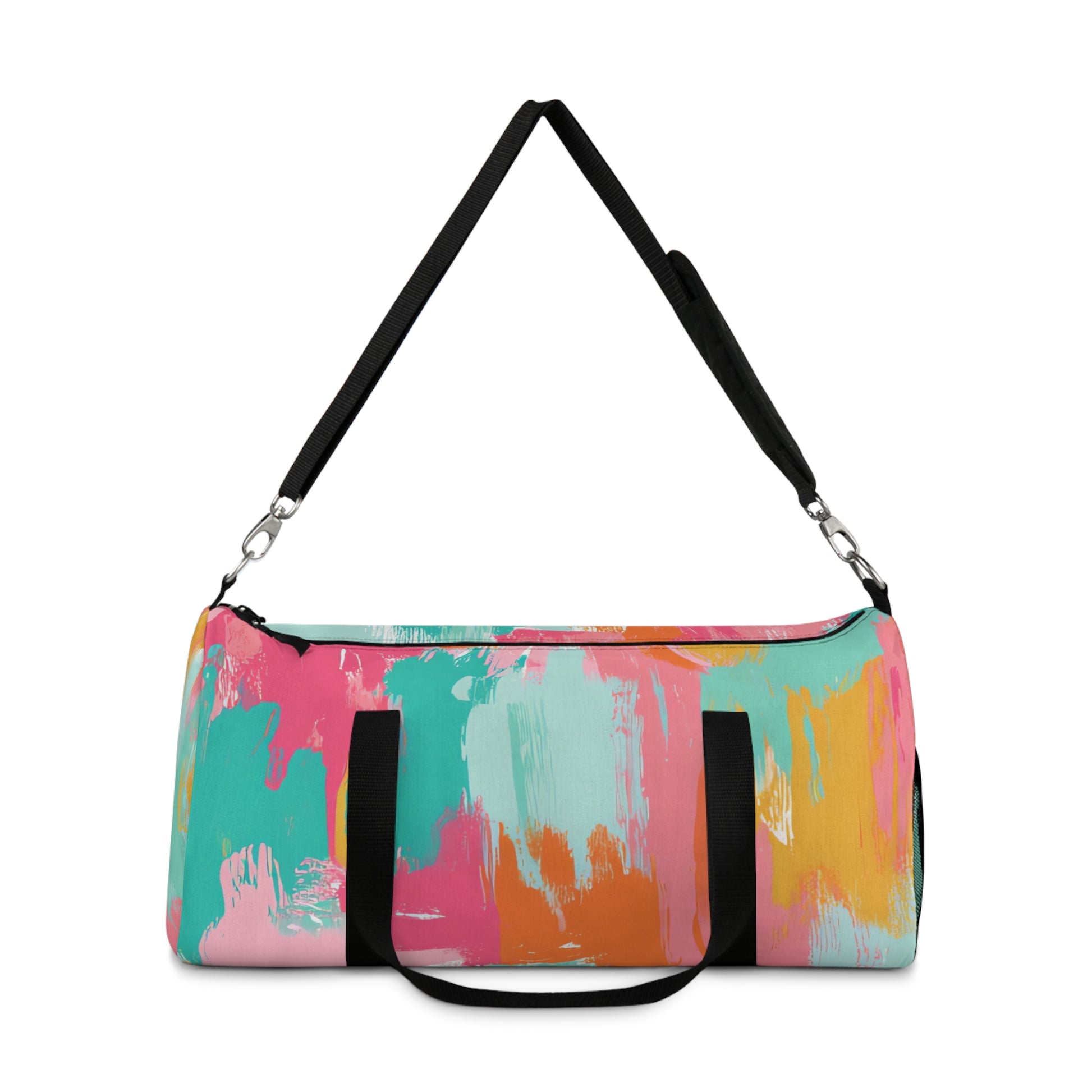 Preppy Pixel Bloom II Duffel Bag, Artsulli - Art is Long, Life is Short, Bags, , , , , , , 
