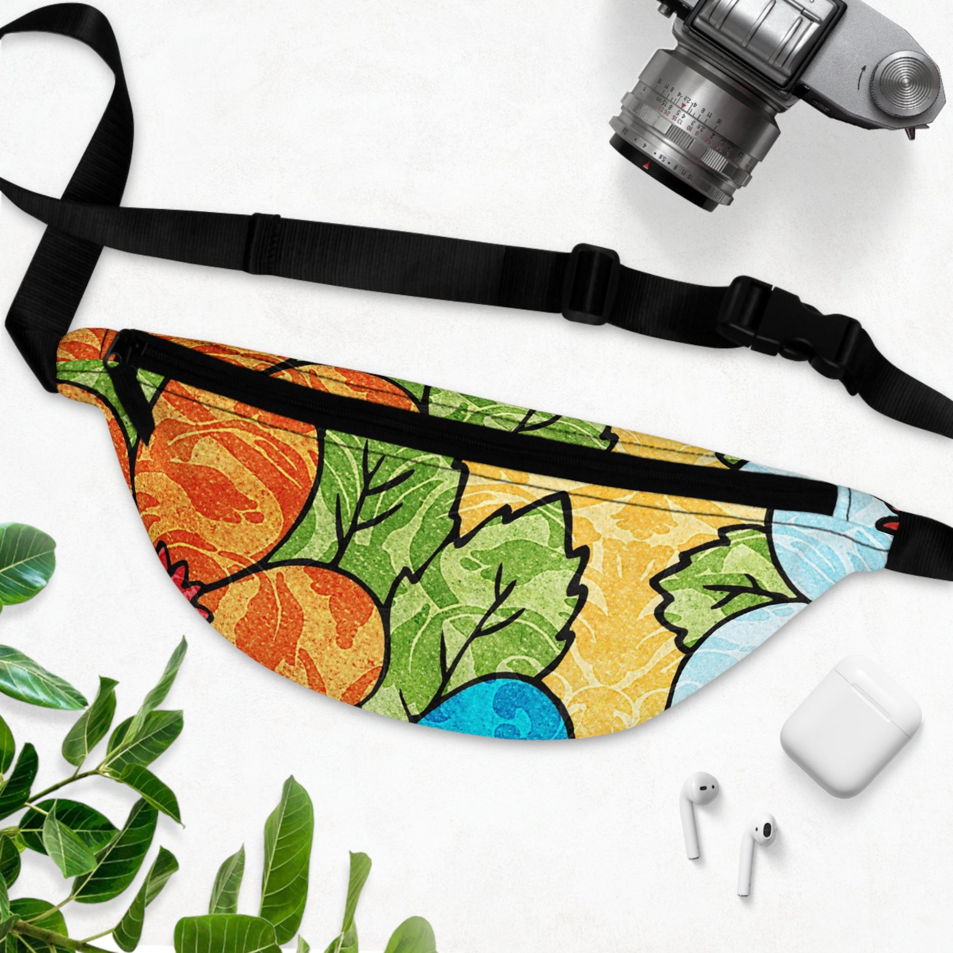 Groovy Yellow Floral Kl Fanny Pack, Artsulli - Art is Long, Life is Short, Bags, , , , , , , 
