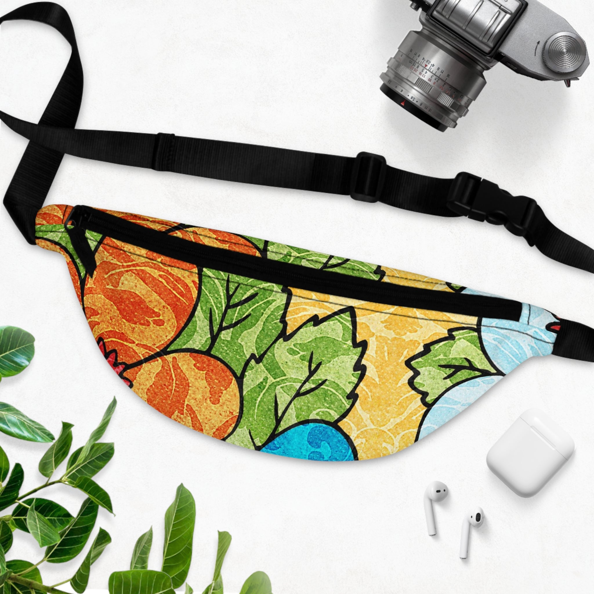 Groovy Yellow Floral Kl Fanny Pack, Artsulli - Art is Long, Life is Short, Bags, , , , , , , 