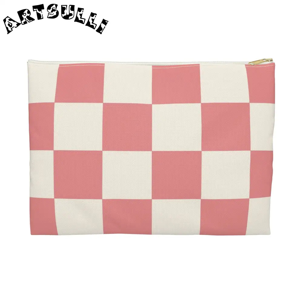 JAKKOUTTHEBXX Retro Checkered Grassland Sprites Accessory Pouch