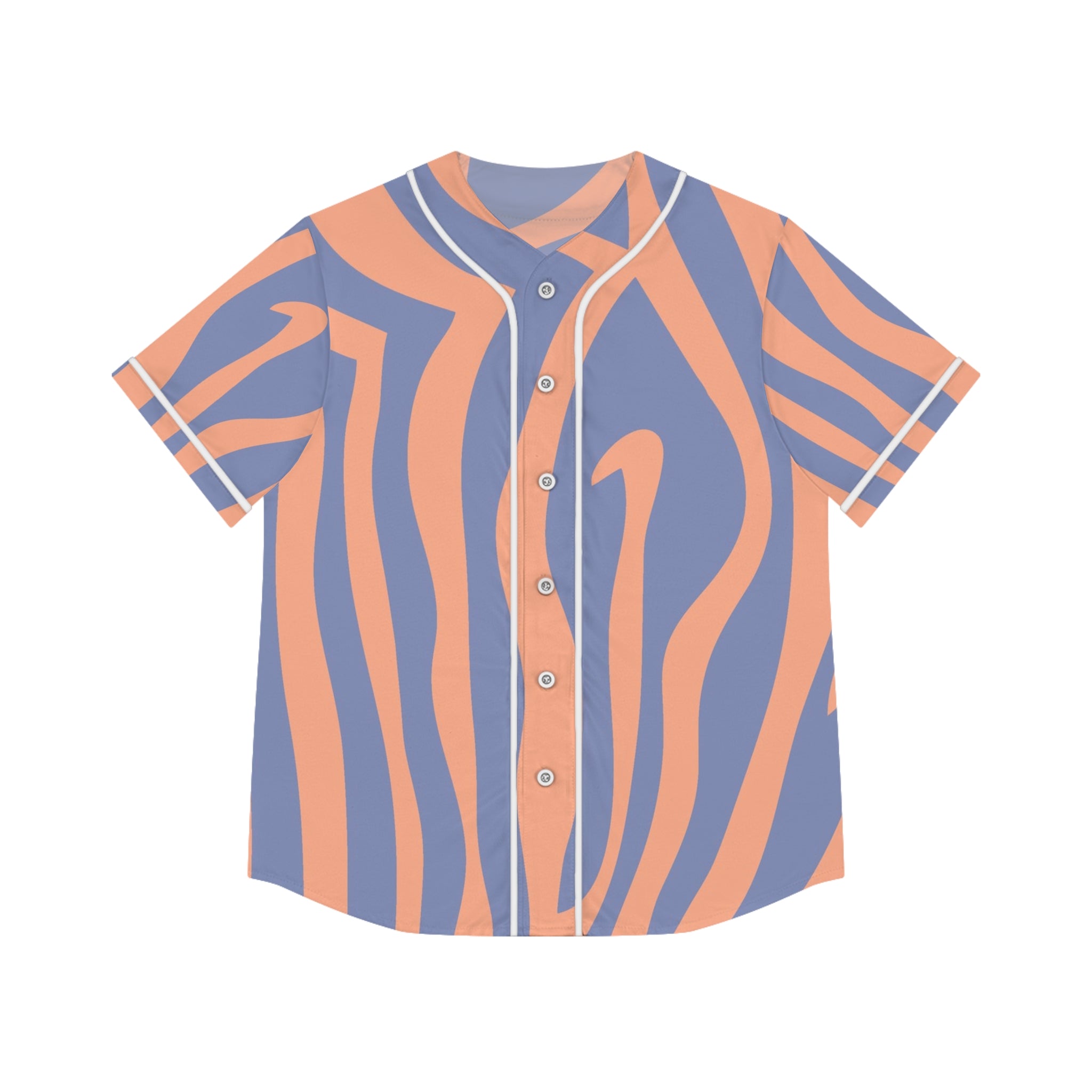 Melting Zebra Stripes Women's Baseball Jersey (AOP), Artsulli - Art is Long, Life is Short, All Over Prints, Size, XS, Color, White, , , 73674475826479