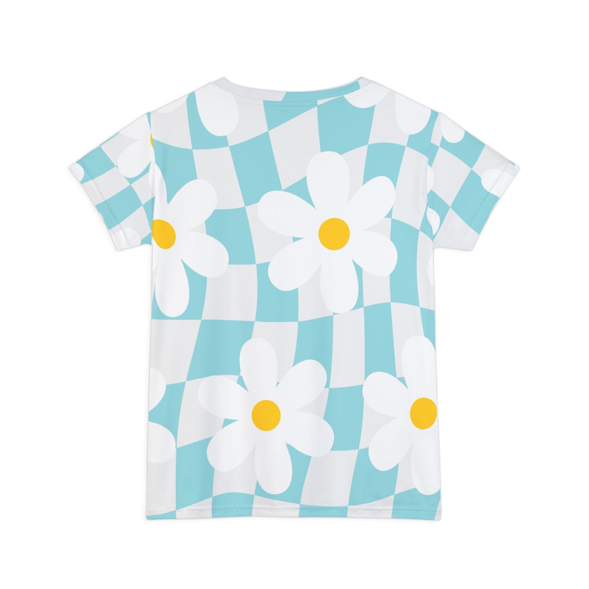 Trippy Check Garden Women's Short Sleeve Shirt (AOP), Artsulli - Art is Long, Life is Short, All Over Prints, , , , , , , 