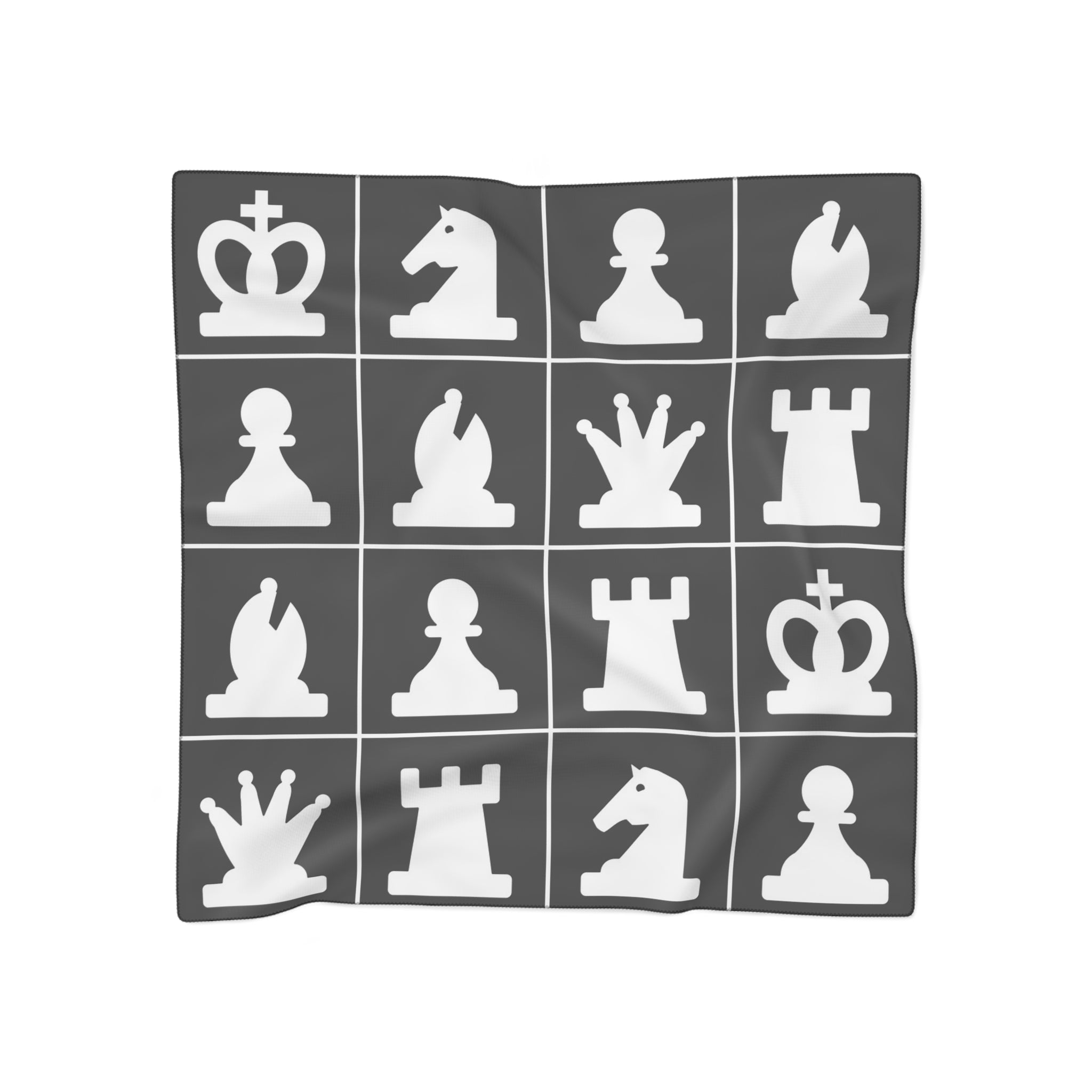 Chessboard Poly Scarf, Artsulli - Art is Long, Life is Short, Accessories, Color, Poly chiffon, Size, 50" × 50", , , 75147114603828325009