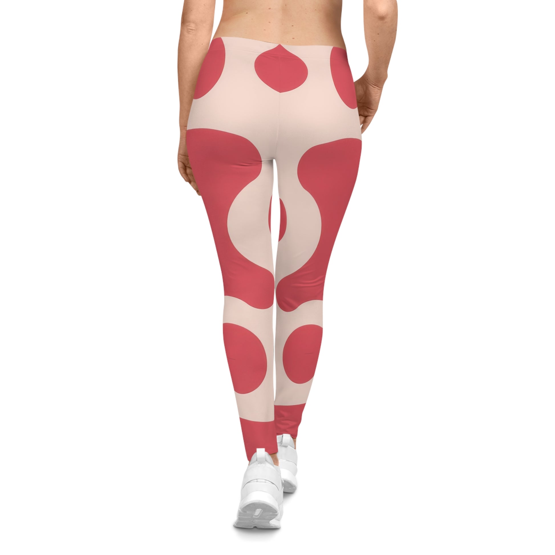 Red Jungle Cow Women's Casual Leggings (AOP), Artsulli - Art is Long, Life is Short, All Over Prints, , , , , , , 