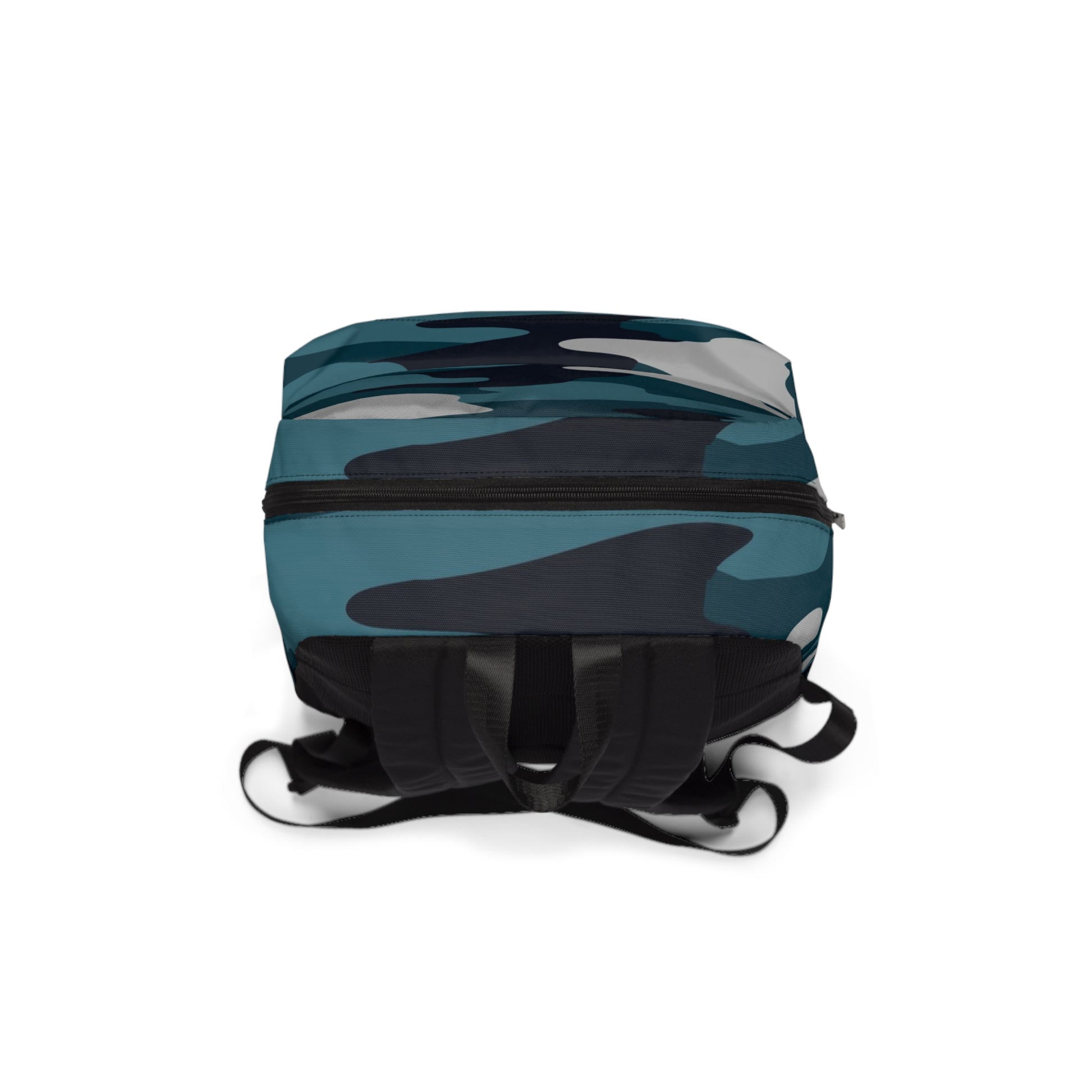 Blue Camouflage Unisex Classic Backpack, Artsulli - Art is Long, Life is Short, Bags, , , , , , , 