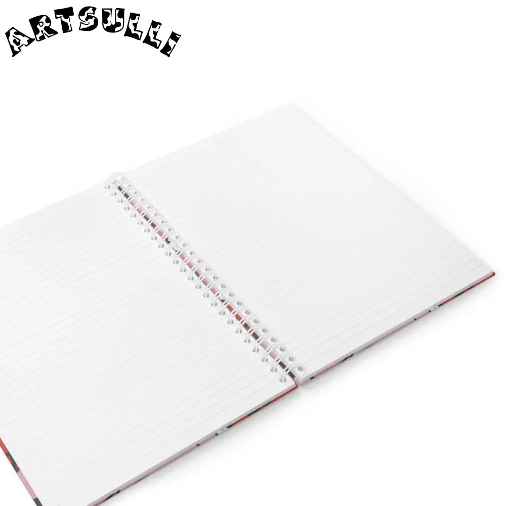 JAKKOUTTHEBXX Smiley Face x Heart Eyes Pink and Red Spiral Notebook