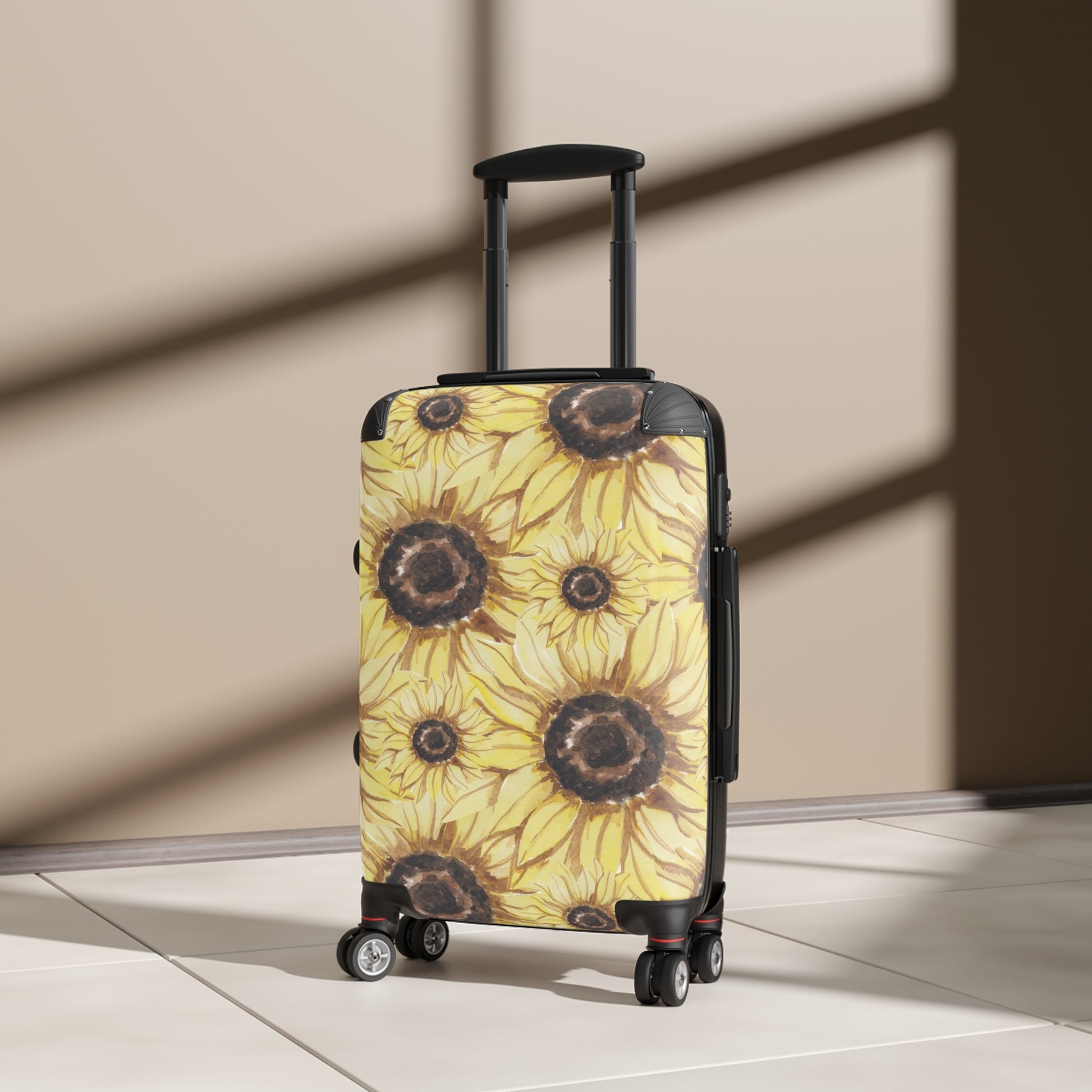 Retro Anime Sunflower Suitcase, Artsulli - Art is Long, Life is Short, Bags, , , , , , , 