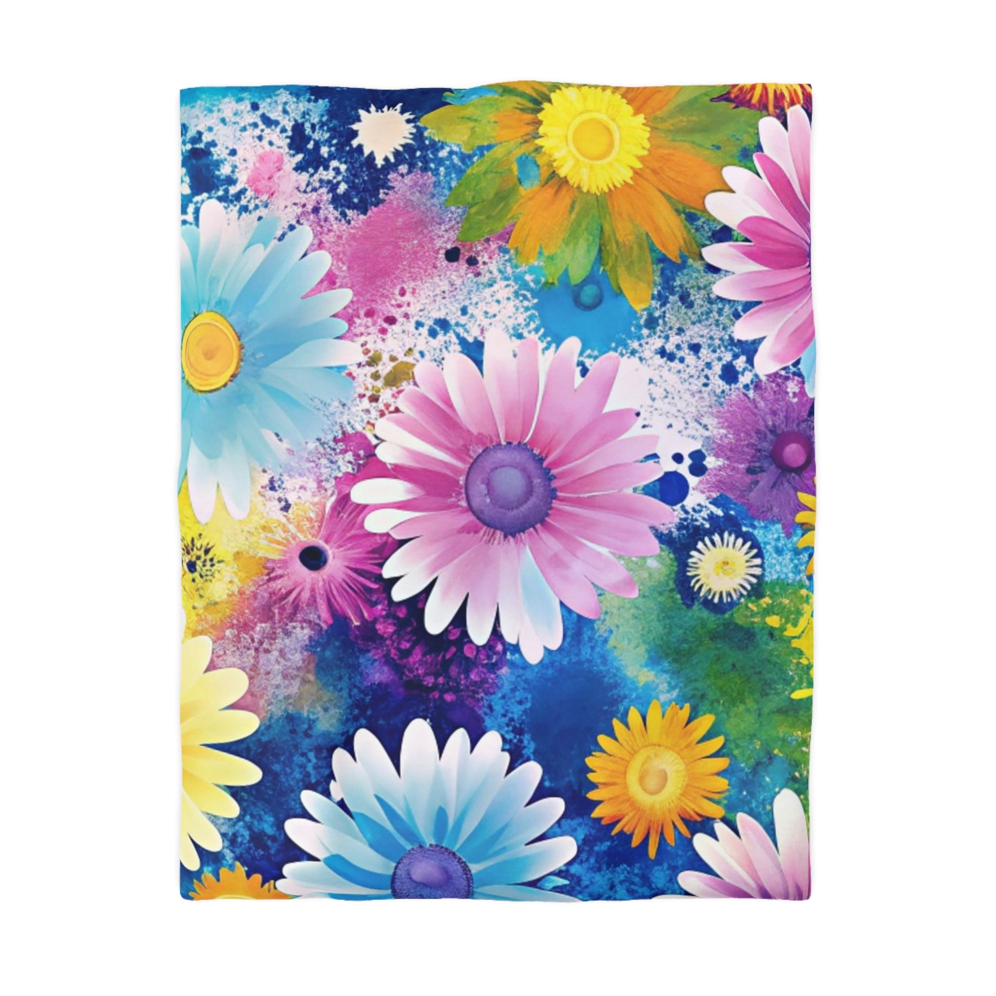 Magical Flower Explosion Multi-Color Microfiber Duvet Cover, Artsulli - Art is Long, Life is Short, Home Decor, Size, Twin, Color, White, , , 81893332234911