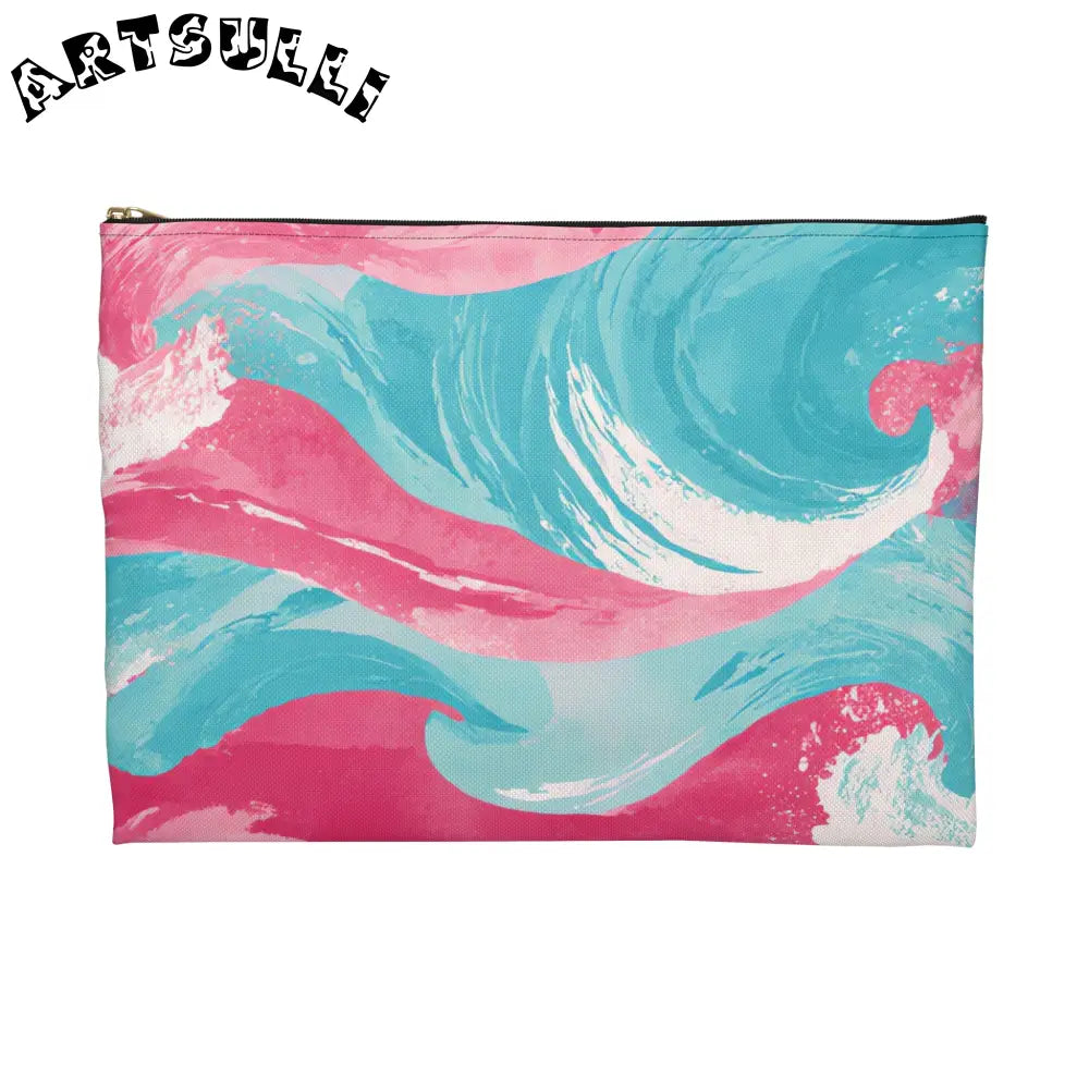 JAKKOUTTHEBXX The Great Pastelwave Pink and Blue Accessory Pouch