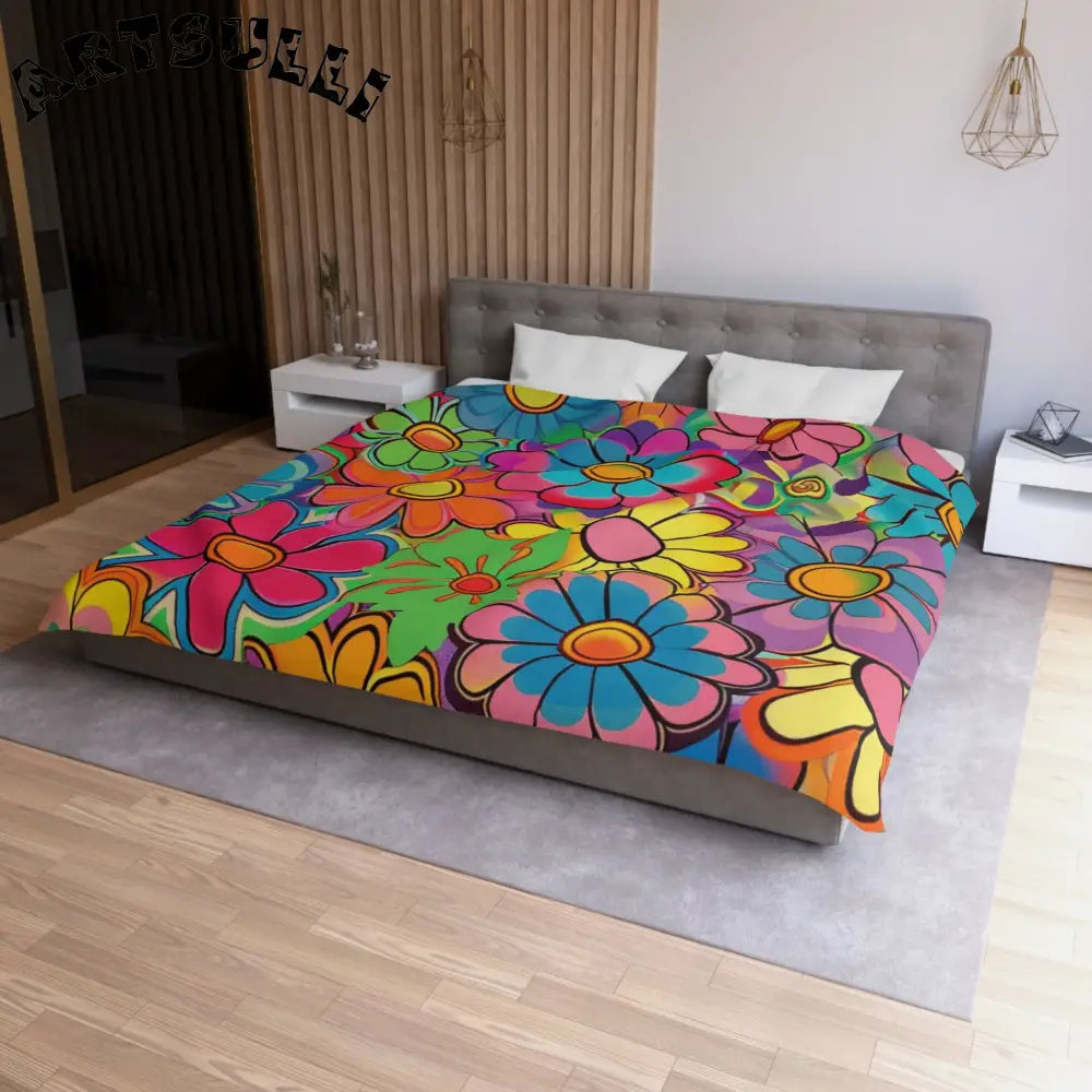 JAKKOUTTHEBXX Chromatic Daisy Dream Microfiber Duvet Cover