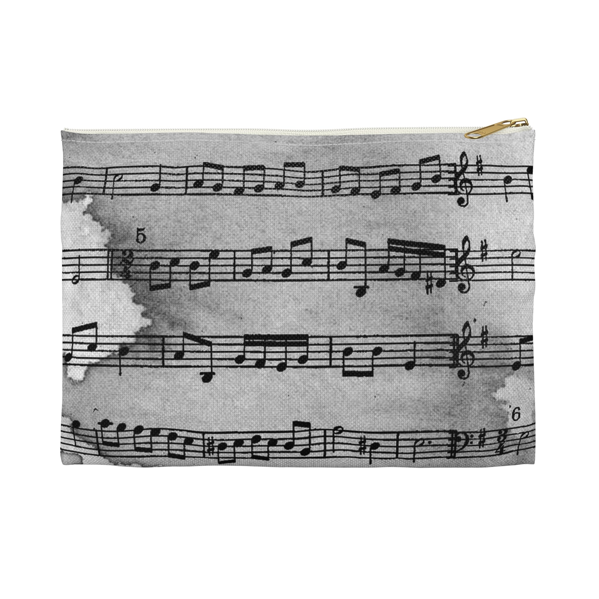 Drip Spill Type Beat Sheet Music Black Accessory Pouch, Artsulli - Art is Long, Life is Short, Bags, Size, Small, Color, White zipper, , , 21695468392411296891