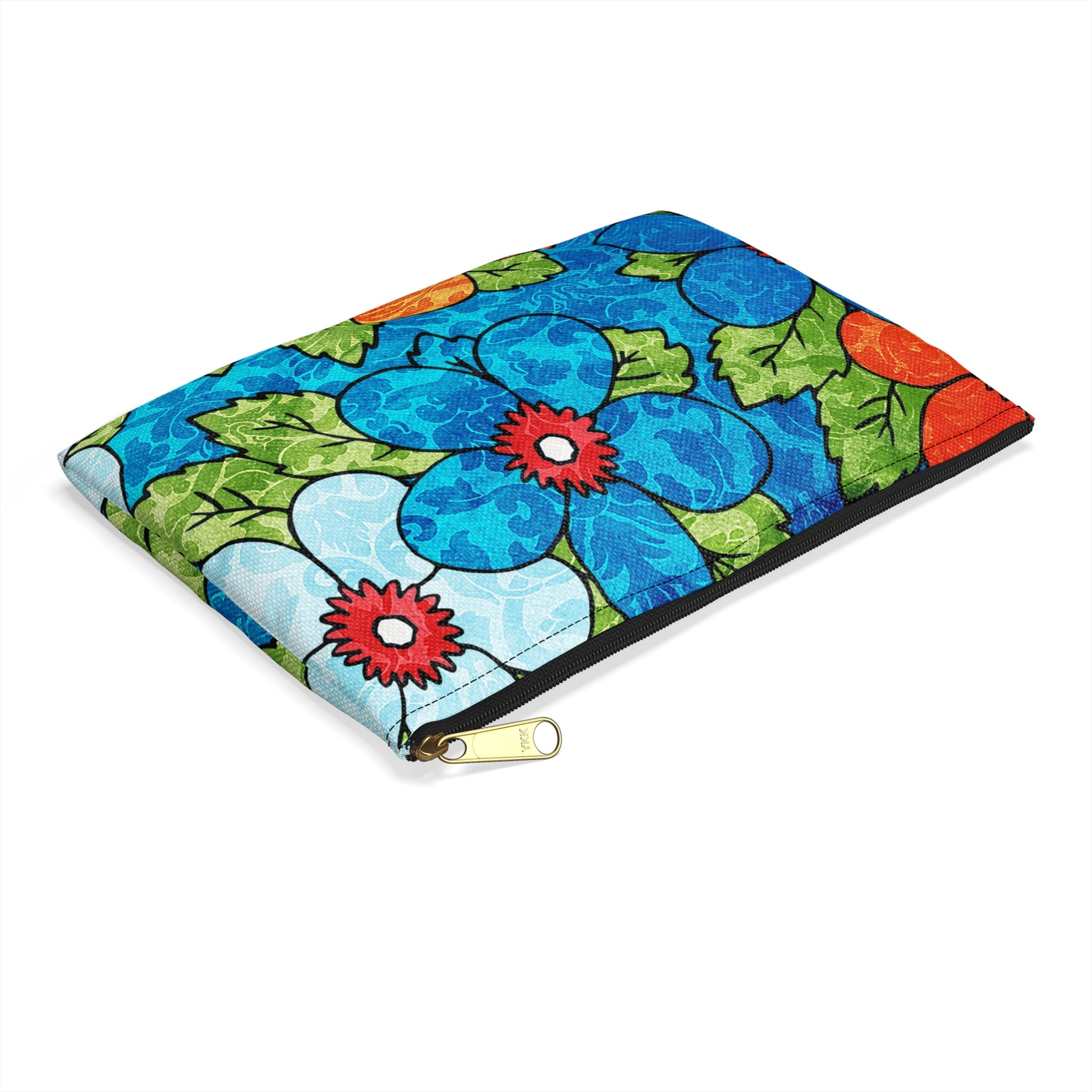 Blue Orange Groovy Accessory Pouch, Artsulli - Art is Long, Life is Short, Bags, , , , , , , 