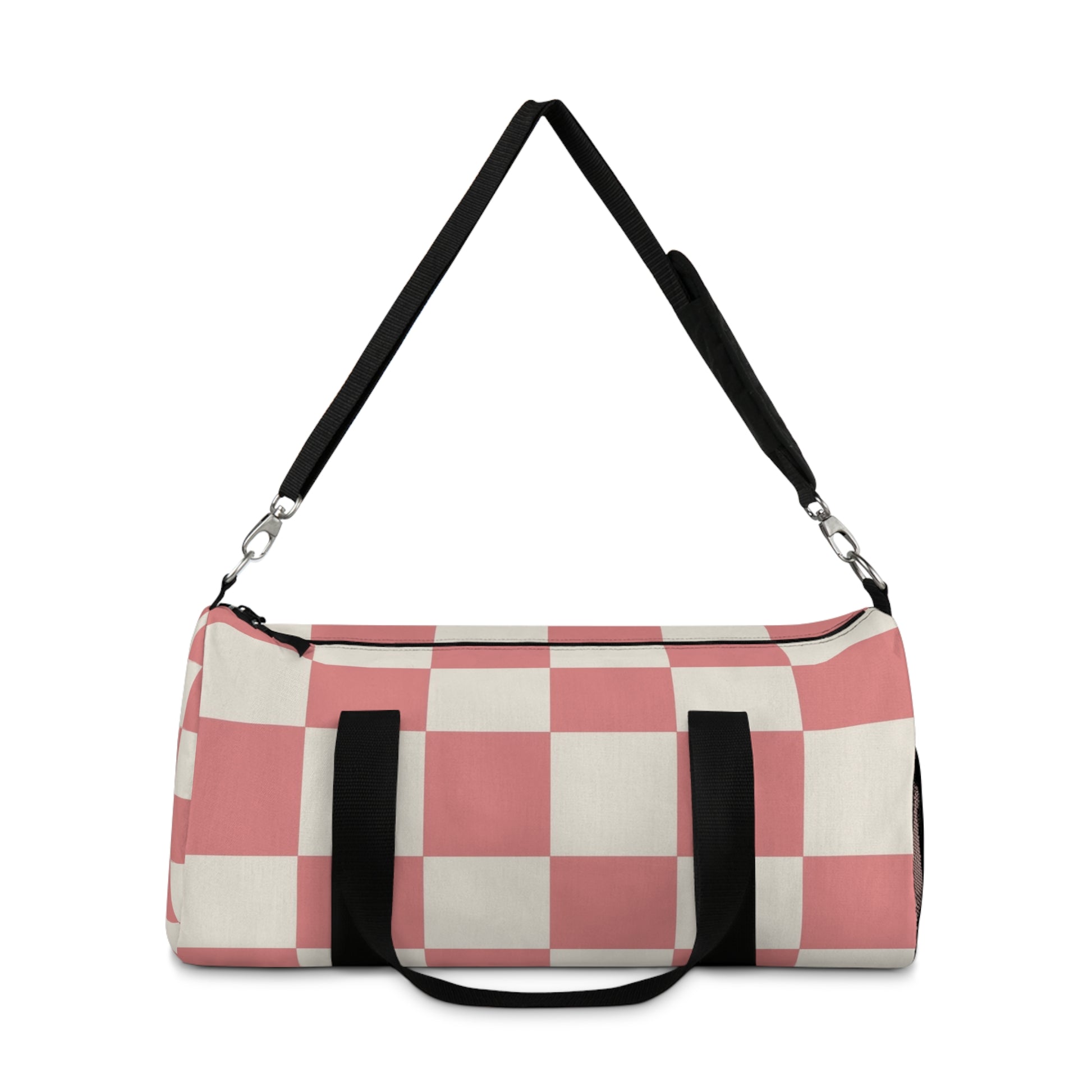 Retro Checkered Grassland Sprites Duffel Bag, Artsulli - Art is Long, Life is Short, Bags, , , , , , , 