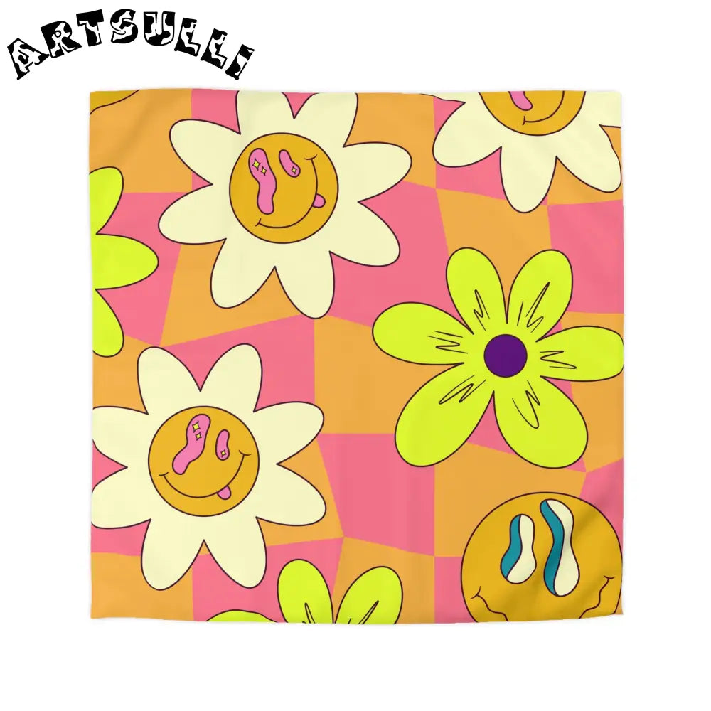 JAKKOUTTHEBXX Trippy Sour Face Rave Microfiber Duvet Cover
